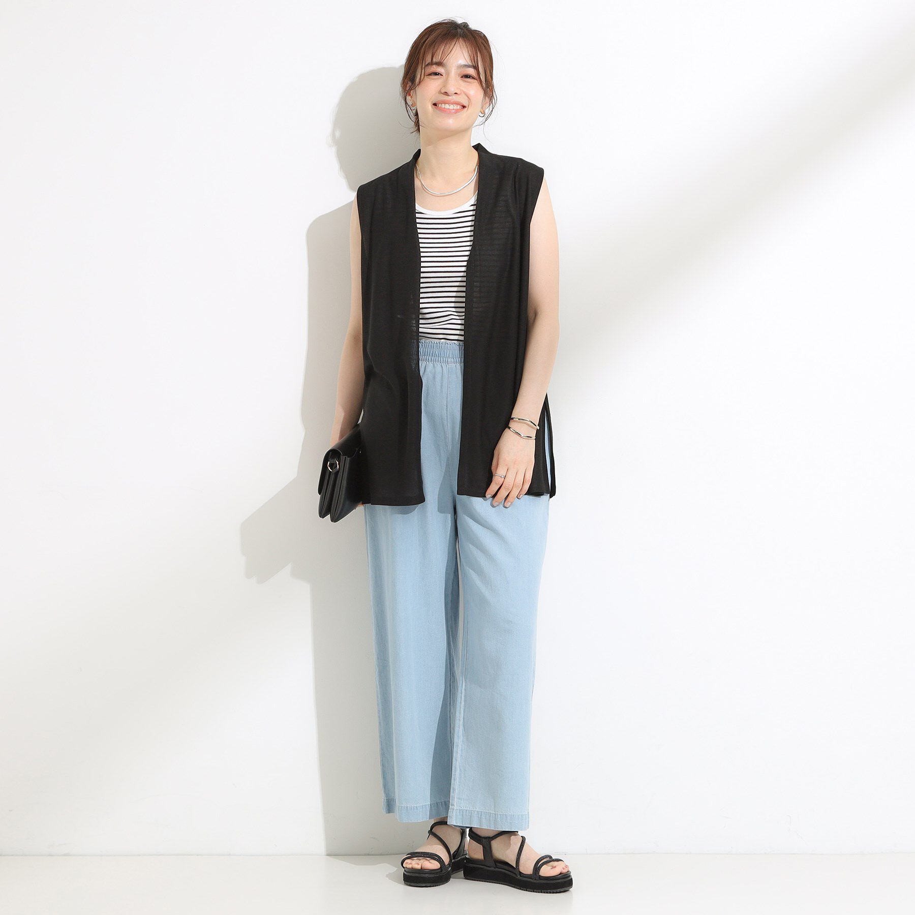 SHOO･LA･RUE「【2点セット】着回しいろいろ ジレ＋ロゴTシャツ」|その他|