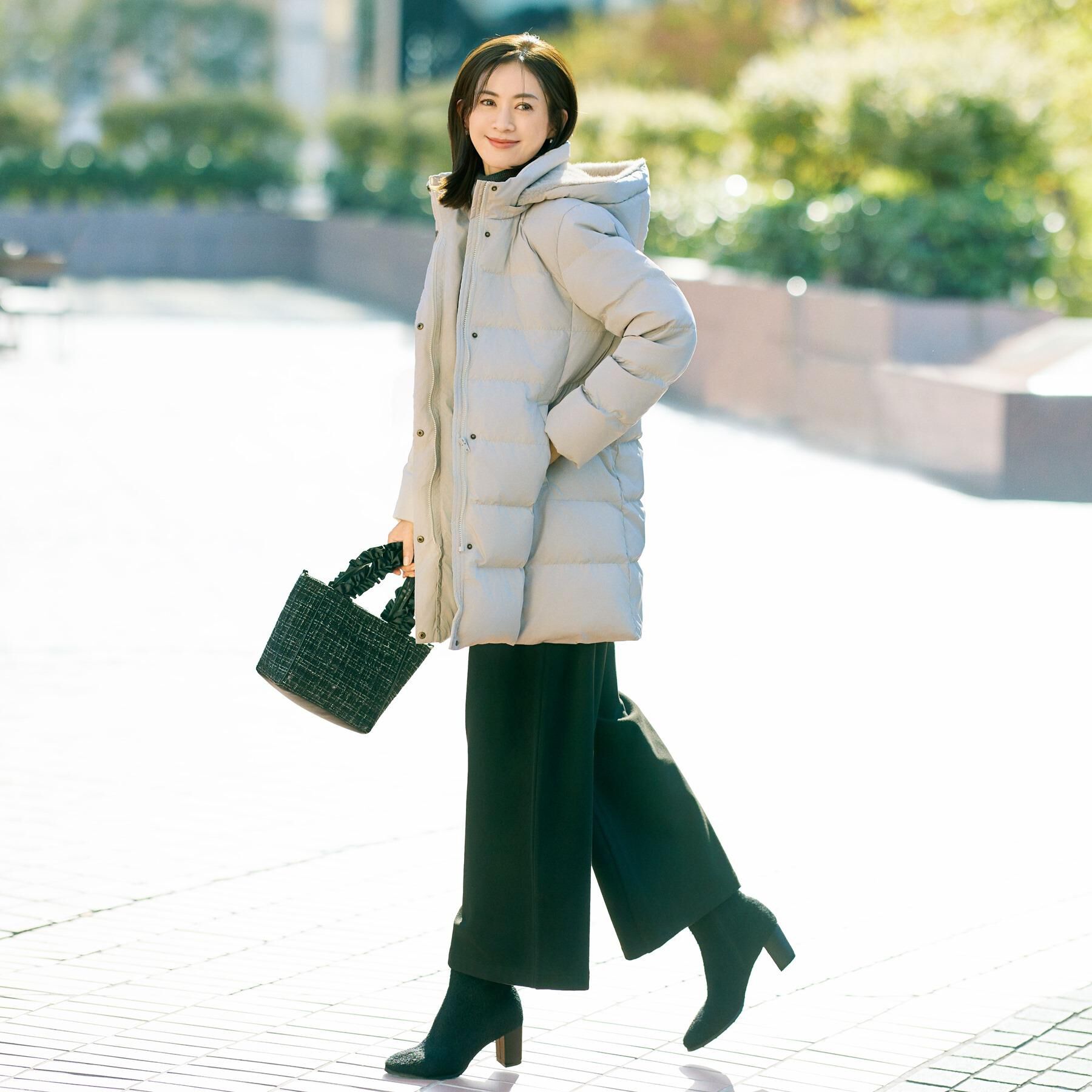 SHOO･LA･RUE「【洗濯機可/撥水】フェイクファーフード ロングダウン」|ダウン|