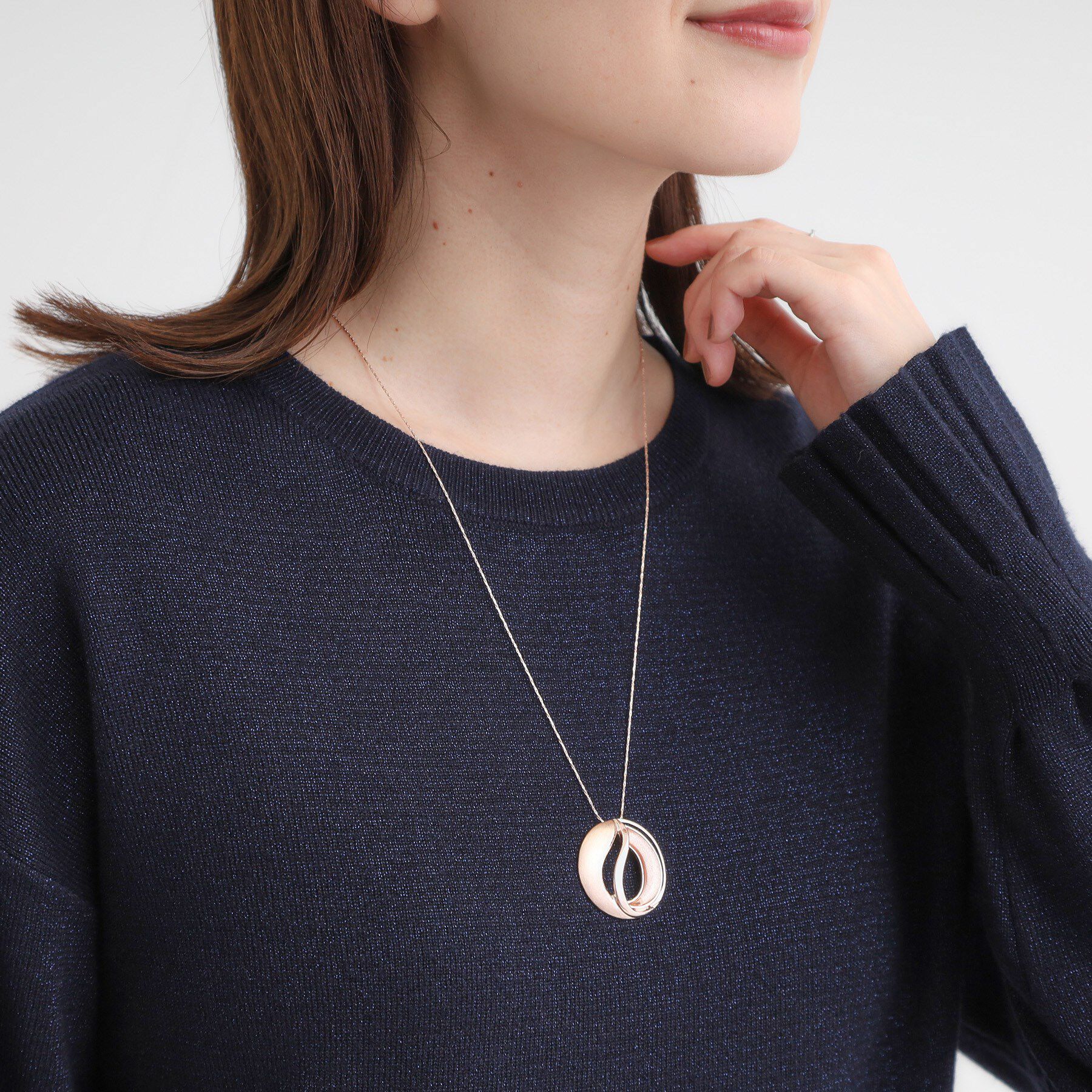 SHOO･LA･RUE「つやなしエポサークルネックレス」|ネックレス|