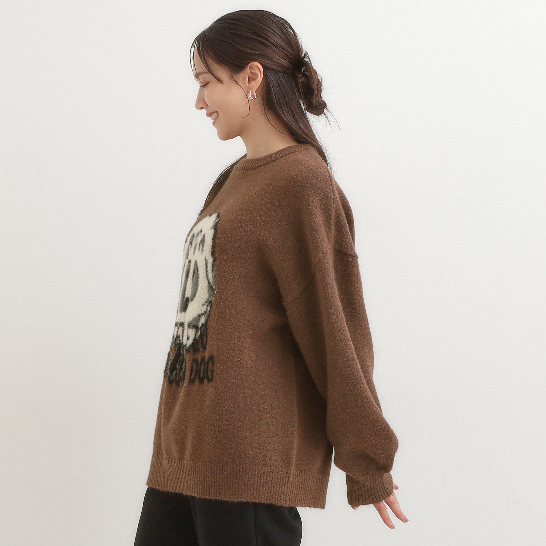 SHOO･LA･RUE「【旭山動物園応援商品】ゆるアニマル ふわふわジャカードニット」|ニット・セーター|