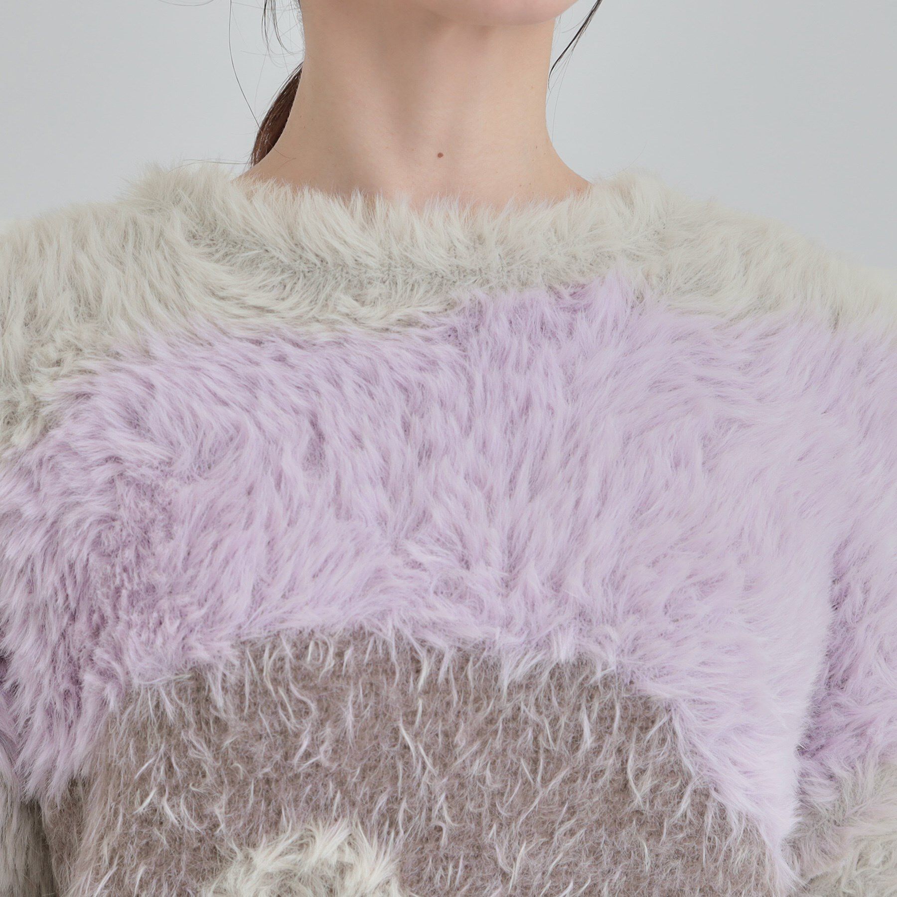 SHOO･LA･RUE「【選べる4柄】ふわふわ ロングフェザーニット」|ニット・セーター|