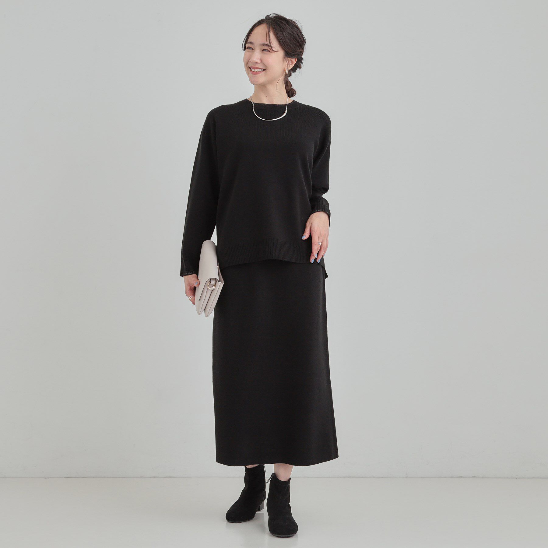 SHOO･LA･RUE「【洗濯機可/セットアップ可/毛玉になりにくい】さりげないラメ使いで差をつける クルーネックニット」|ニット・セーター|