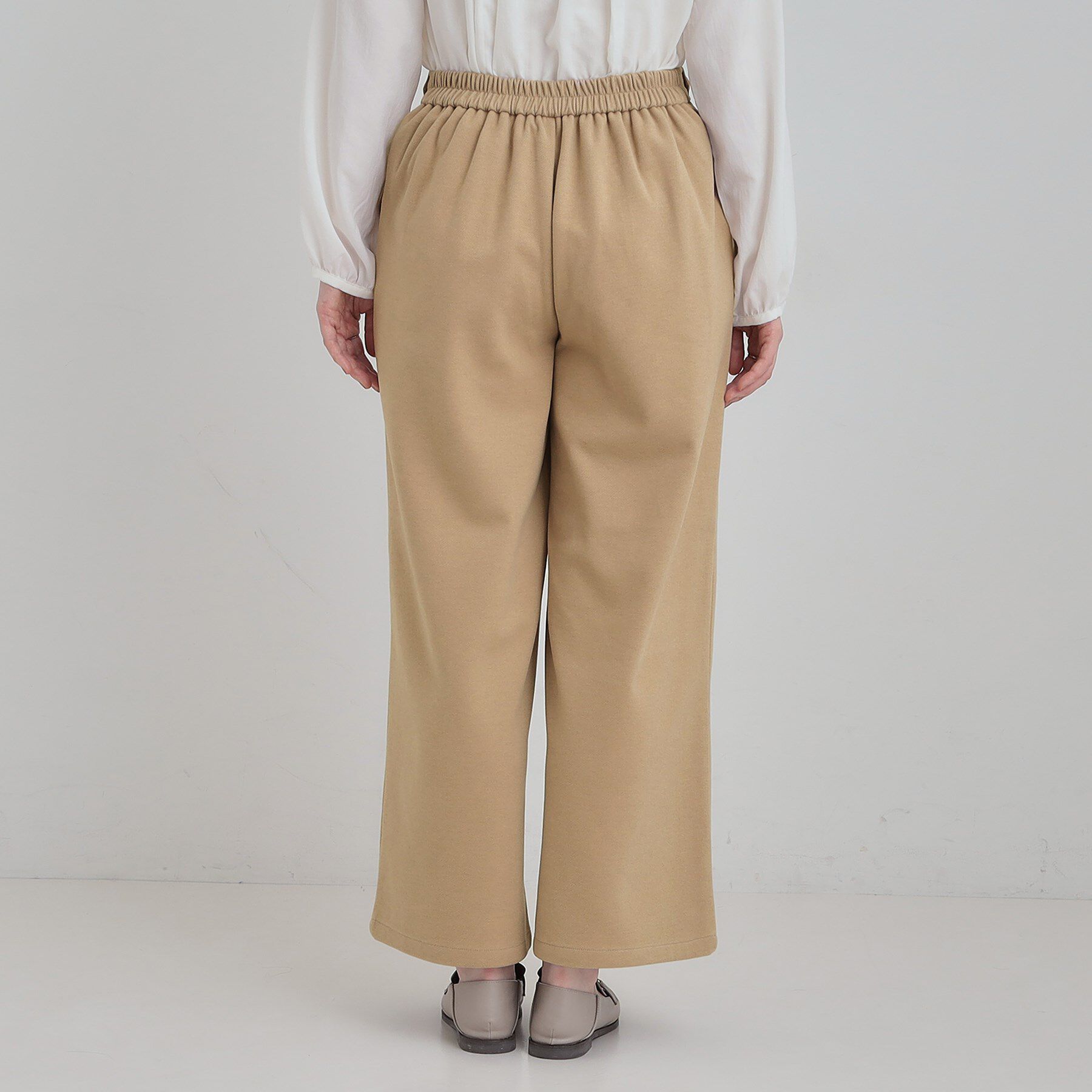 SHOO･LA･RUE「【洗濯機可/S-LL】ウエストのタブボタンがポイント　ワイドパンツ」|その他|