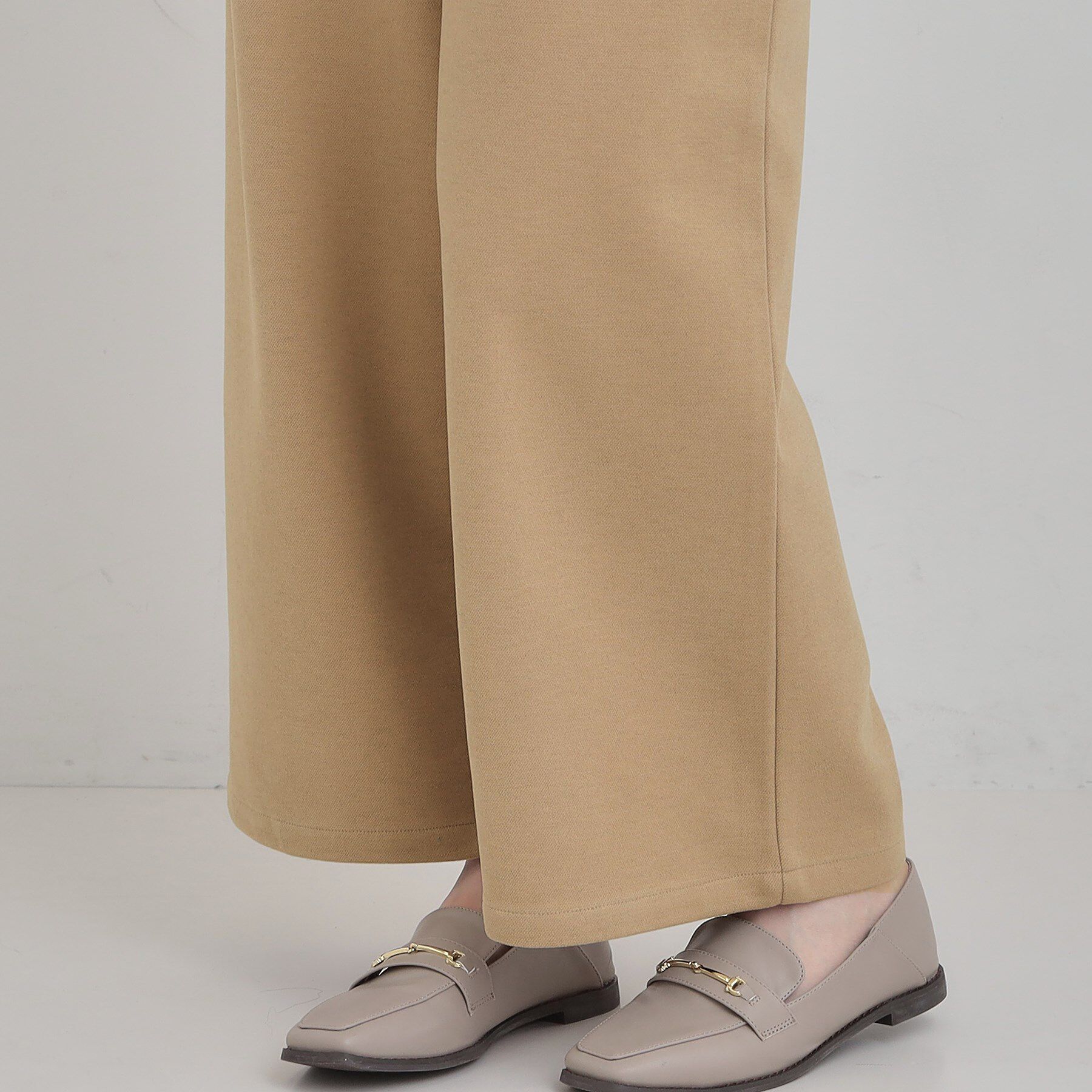 SHOO･LA･RUE「【洗濯機可/S-LL】ウエストのタブボタンがポイント　ワイドパンツ」|その他|