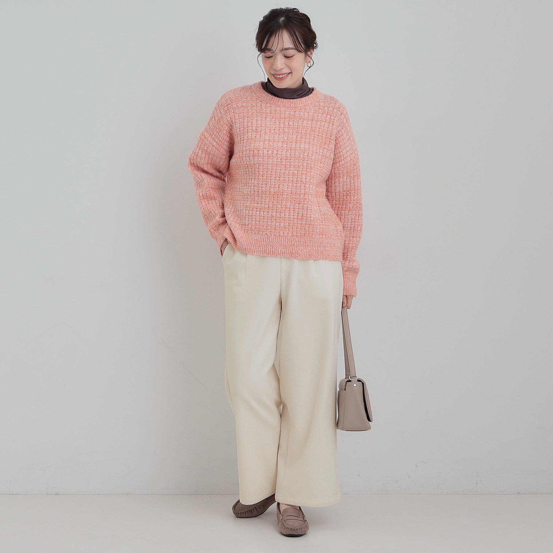 SHOO･LA･RUE「【洗濯機可/S-LL】ウエストのタブボタンがポイント　ワイドパンツ」|その他|