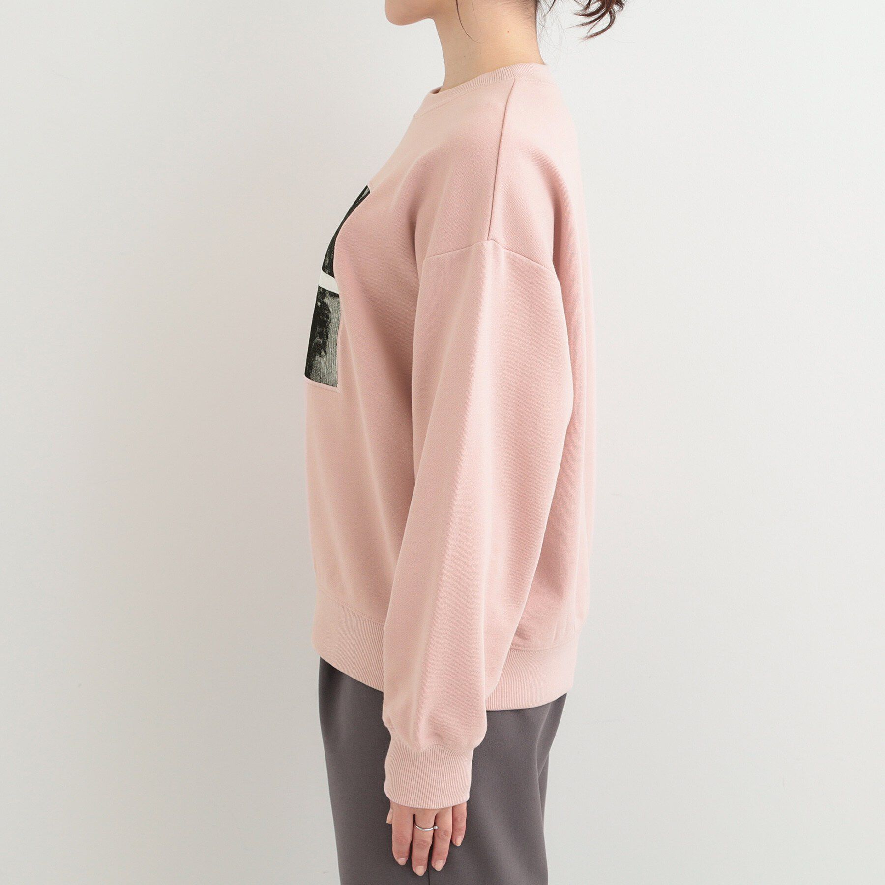 SHOO･LA･RUE「【S-LL】カジュアルすぎない大人のフォト刺繍裏毛スウェット」|パーカー|