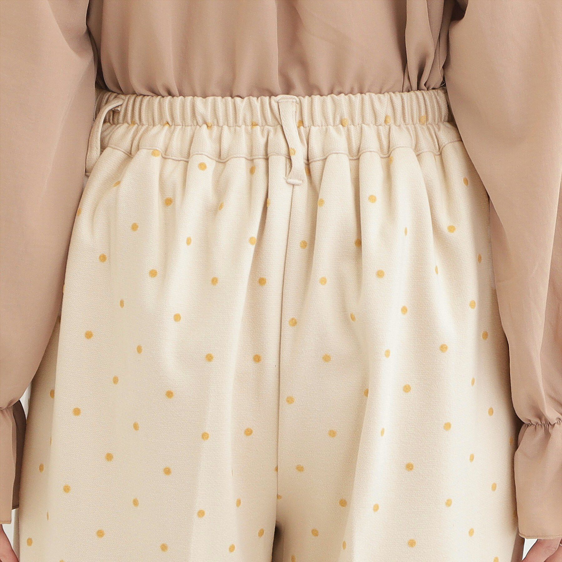 SHOO･LA･RUE「【S-LL】きれい見えも叶う フロッキードットワイドパンツ」|その他|