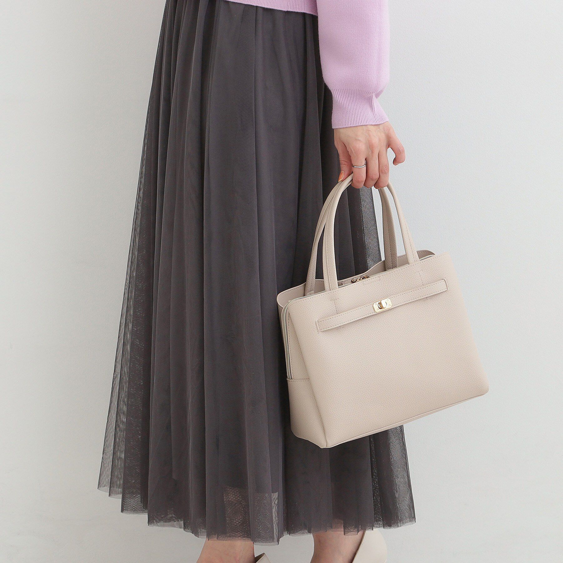 SHOO･LA･RUE「【2WAY】上品きれい 金具ベルトトートバッグ」|トートバッグ|