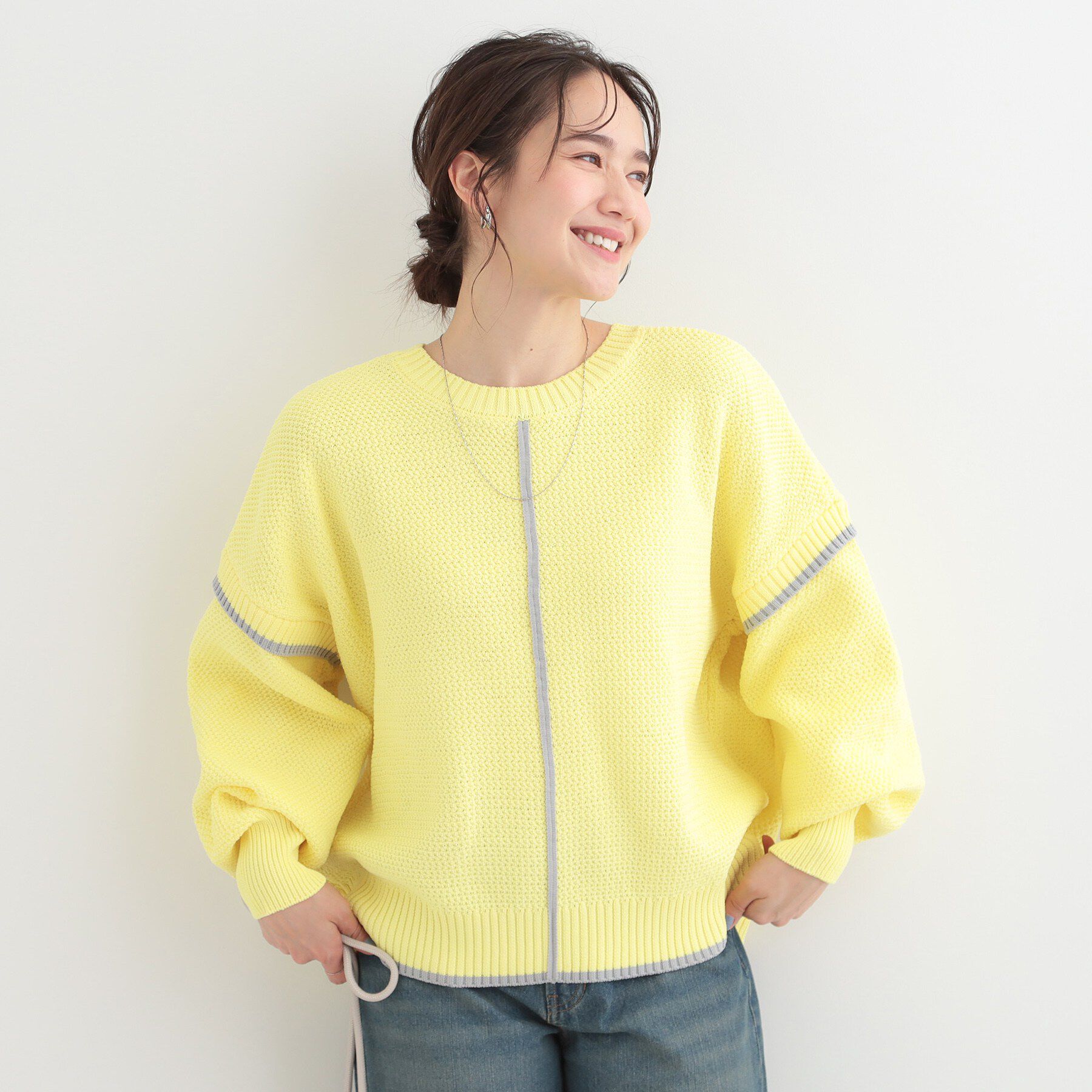 SHOO･LA･RUE「【前後2WAY】配色パイピングニット」|ニット・セーター|