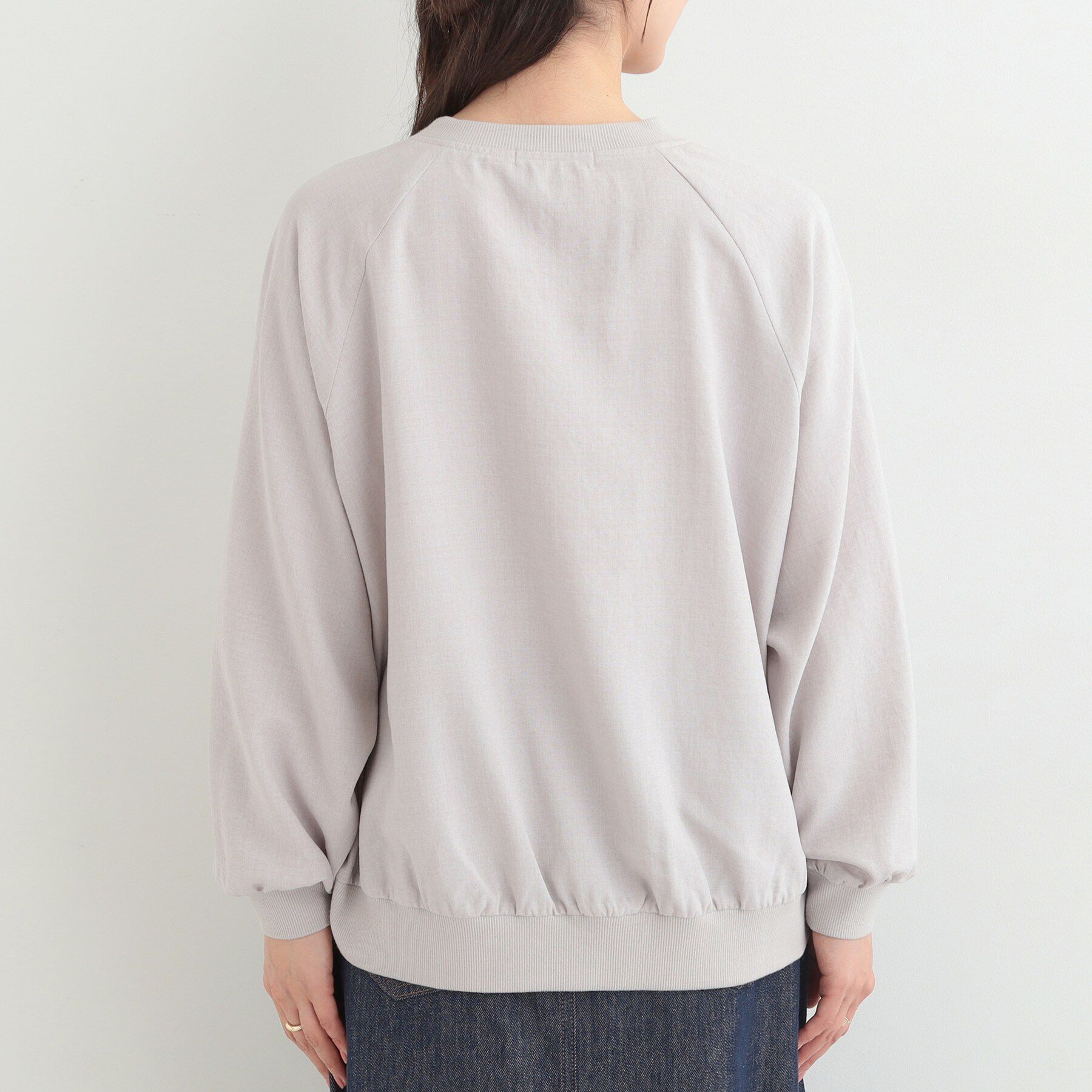 SHOO･LA･RUE「【洗濯機可/S-LL】さらっと快適　麻調ゆるリブブルゾン」|ブルゾン・スタジャン|