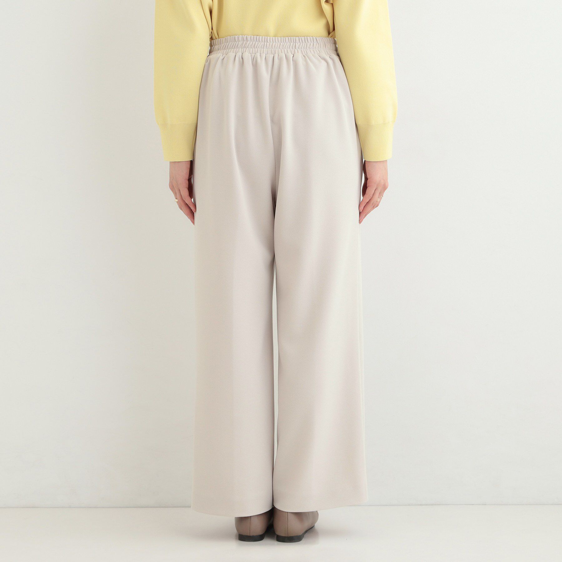 SHOO･LA･RUE「【高レビュー/S-LL/着丈選べる/洗濯後しわになりにくい】スマートに見えるイージーワイドパンツ」|その他|