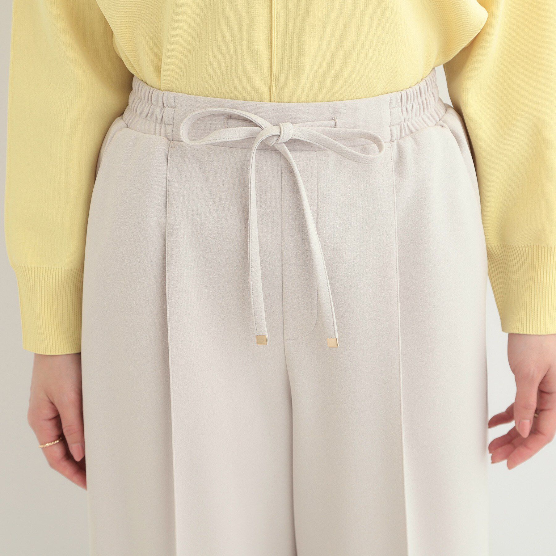 SHOO･LA･RUE「【高レビュー/S-LL/着丈選べる/洗濯後しわになりにくい】スマートに見えるイージーワイドパンツ」|その他|