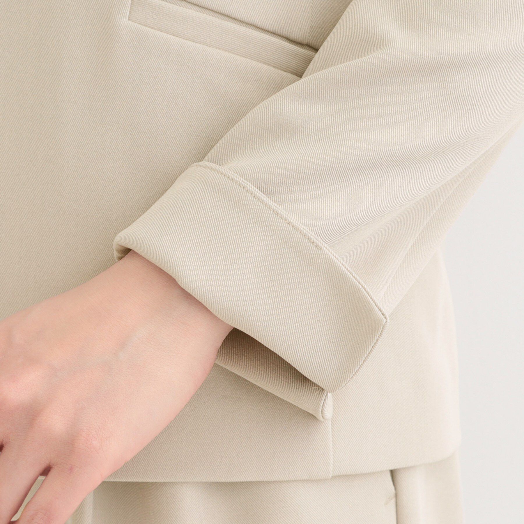 SHOO･LA･RUE「【洗濯機可/UV/SS-3L】すっきり好印象 ノーカラージャケット」|ノーカラージャケット|