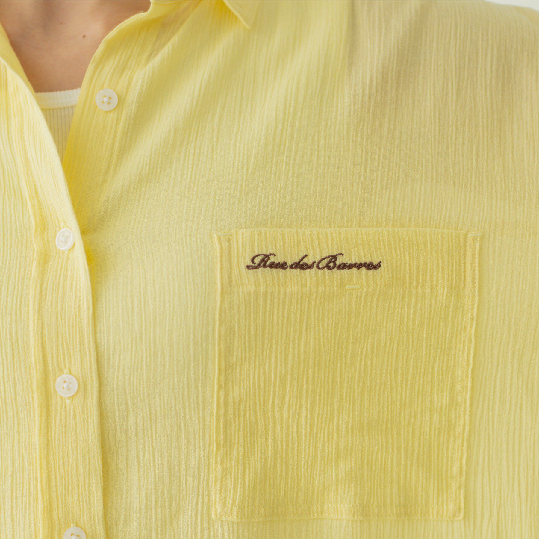 SHOO･LA･RUE「袖リブ楊柳オーバーシャツ」|シャツ・ブラウス|