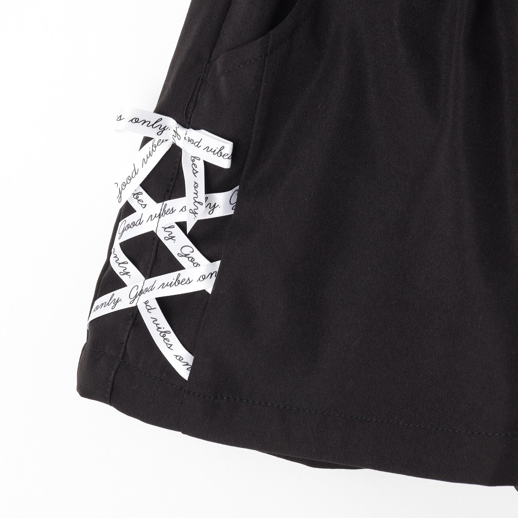 SHOO･LA･RUE「【100-150cm】サイドレースアップショートパンツ」|キュロット|