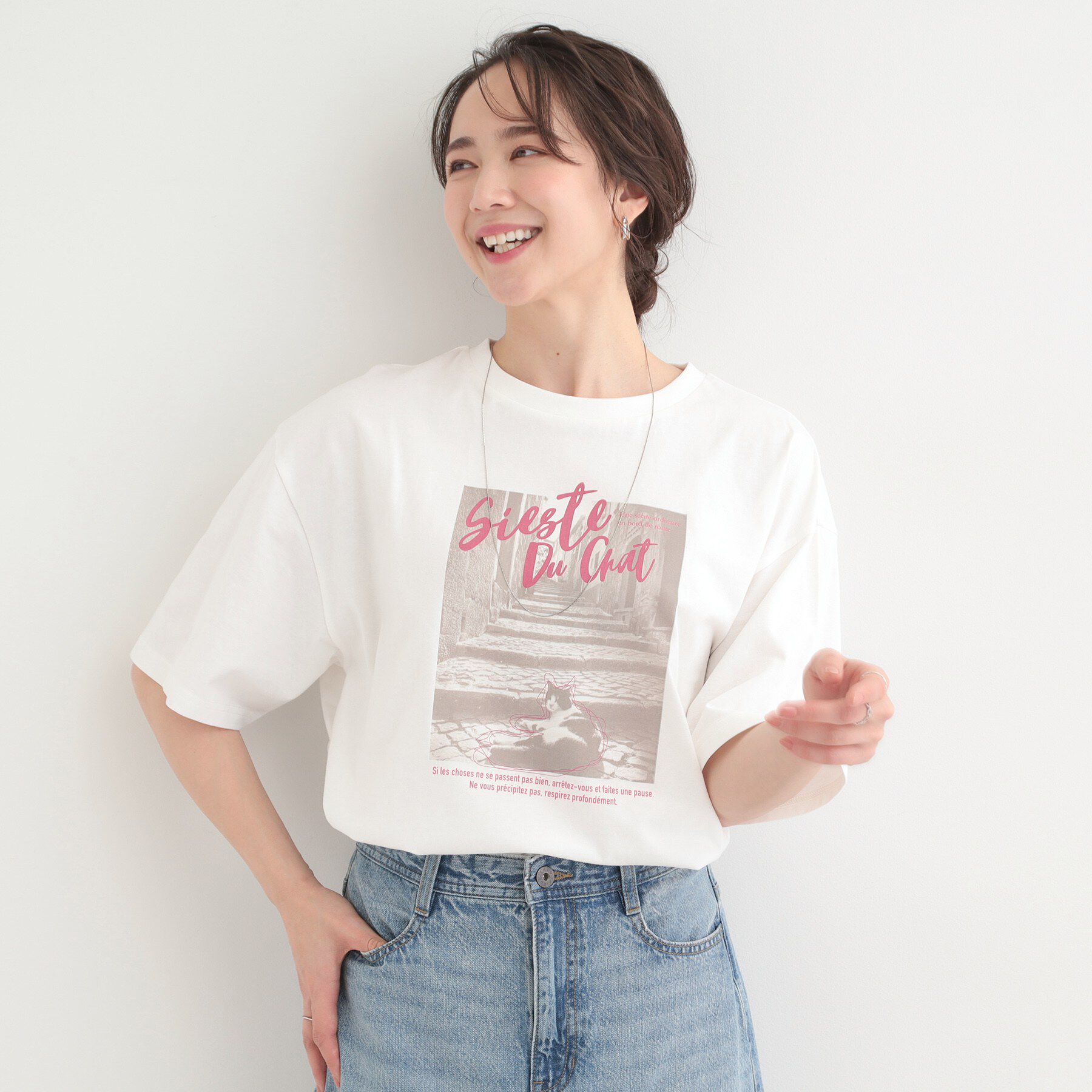 SHOO･LA･RUE「【綿100％/S-LL/プチプラ】選べる3柄 プリントアソートTシャツ」|Tシャツ・カットソー|