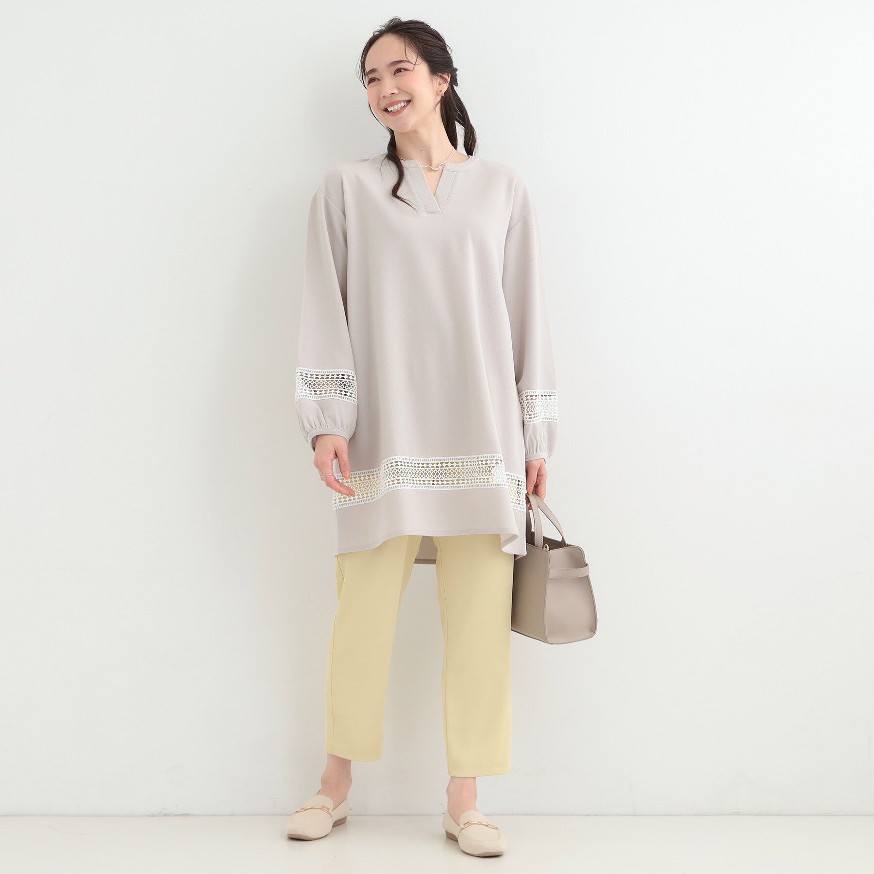 SHOO･LA･RUE「レース切り替えチュニックワンピース」|チュニック|