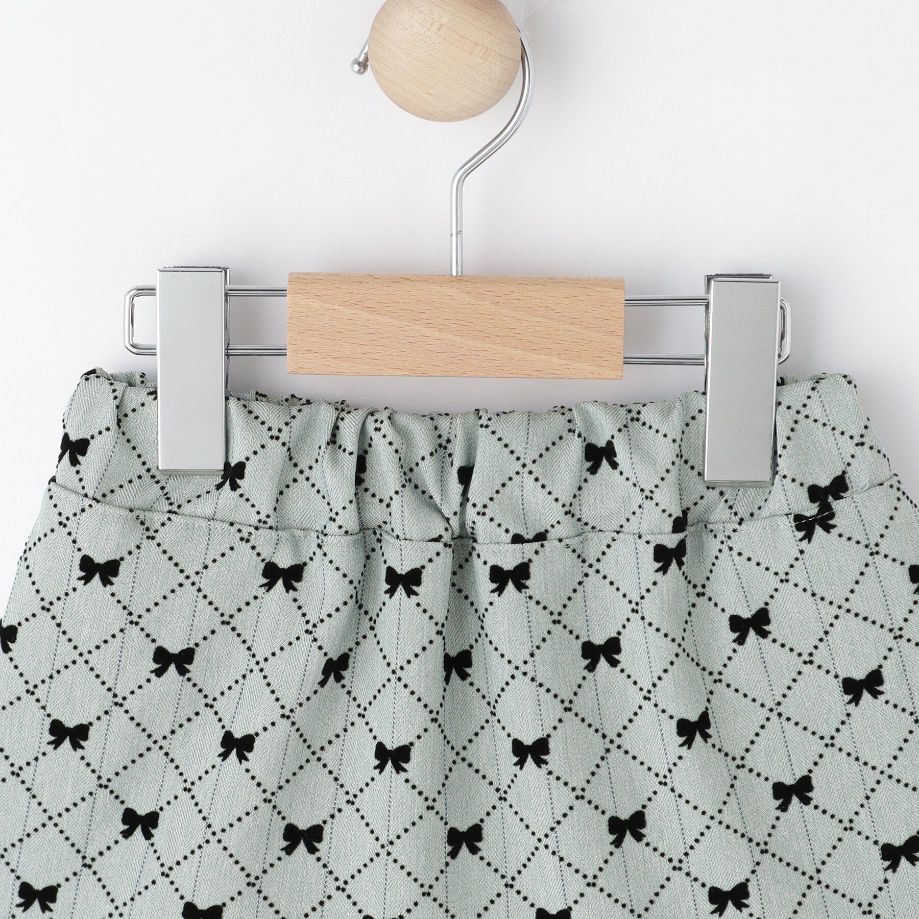 SHOO･LA･RUE「【100-140cm】フロッキーリボンスカート」|スカート|