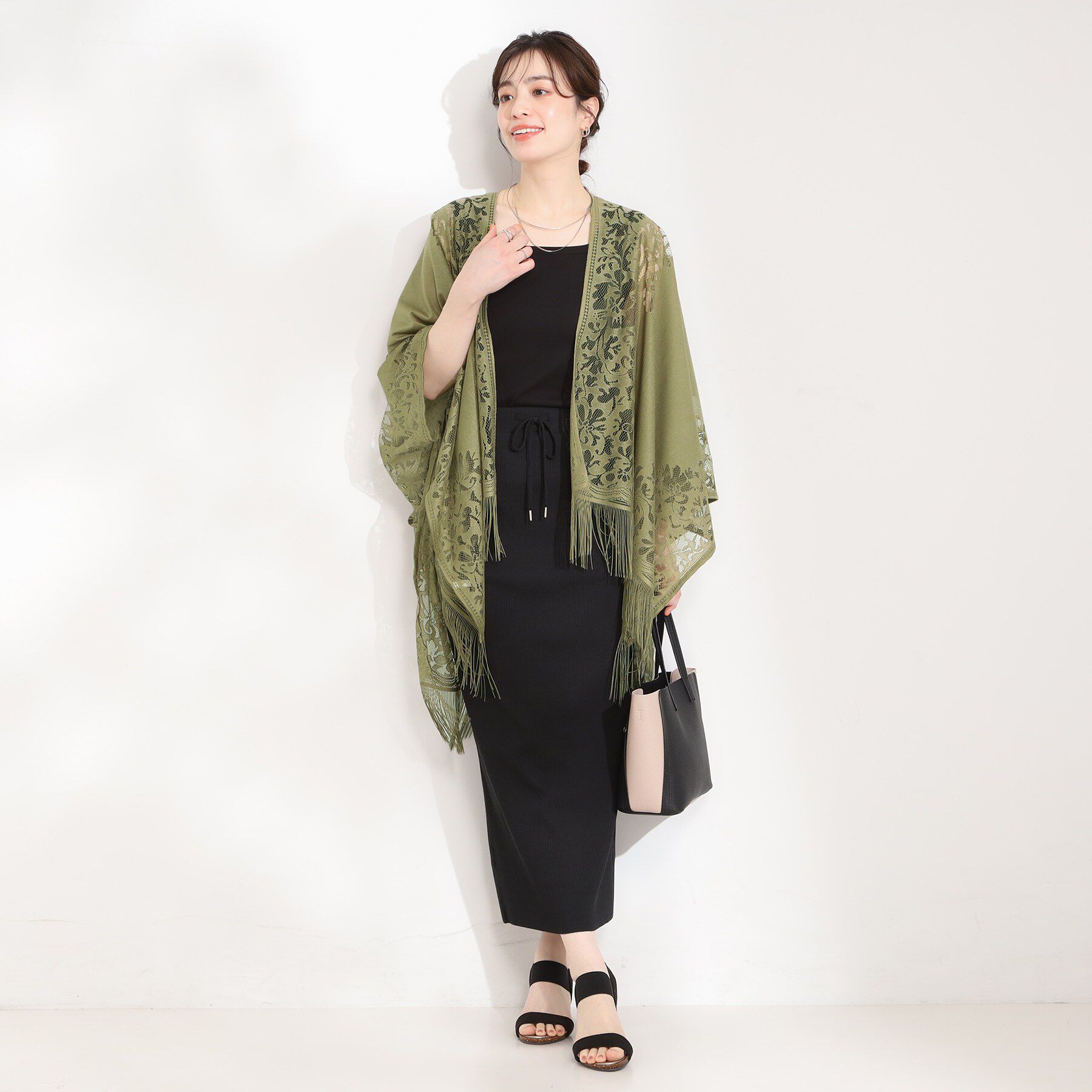 SHOO･LA･RUE「デイリーから和装まで幅広く使える レースポンチョ」|ポンチョ・ケープ|