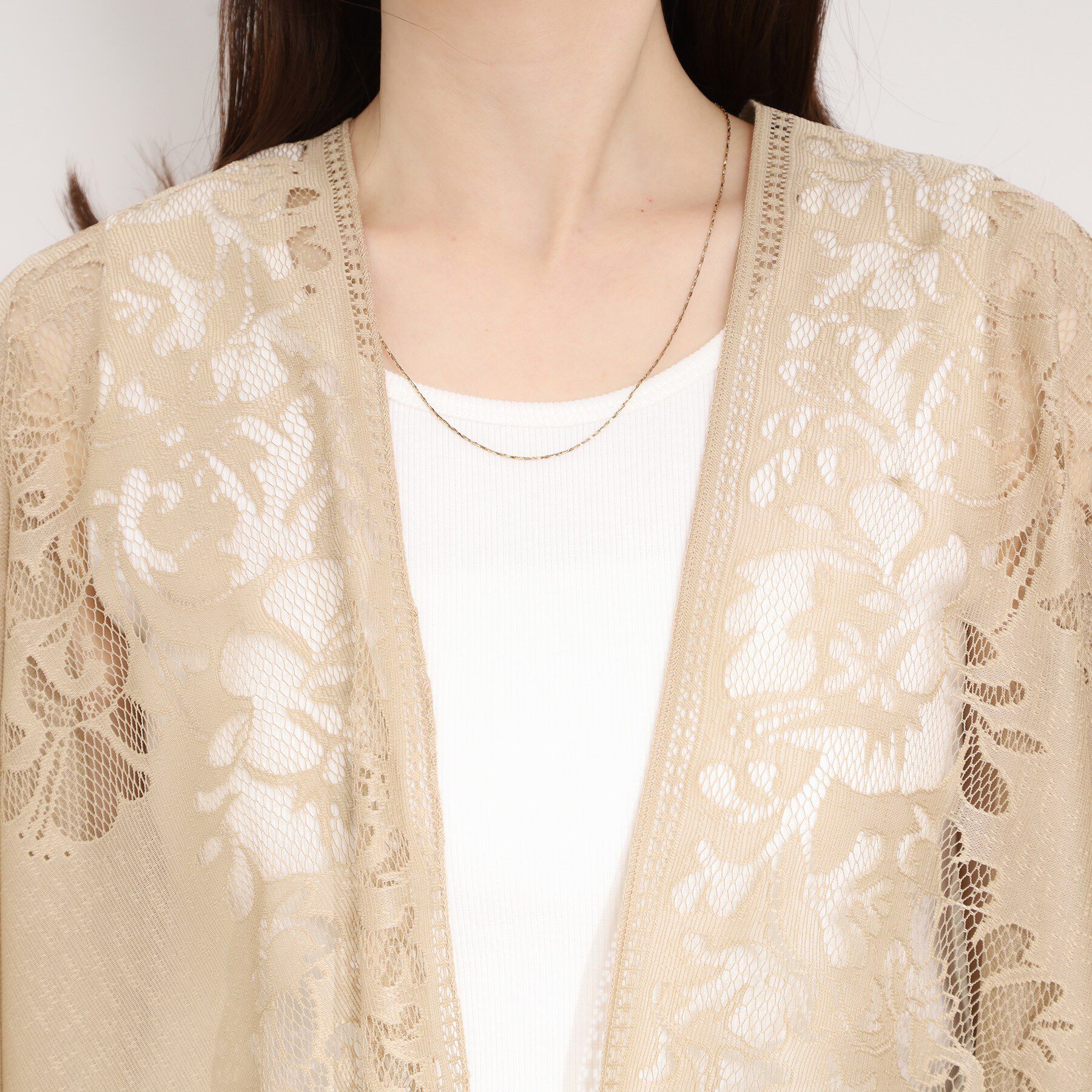 SHOO･LA･RUE「デイリーから和装まで幅広く使える レースポンチョ」|ポンチョ・ケープ|