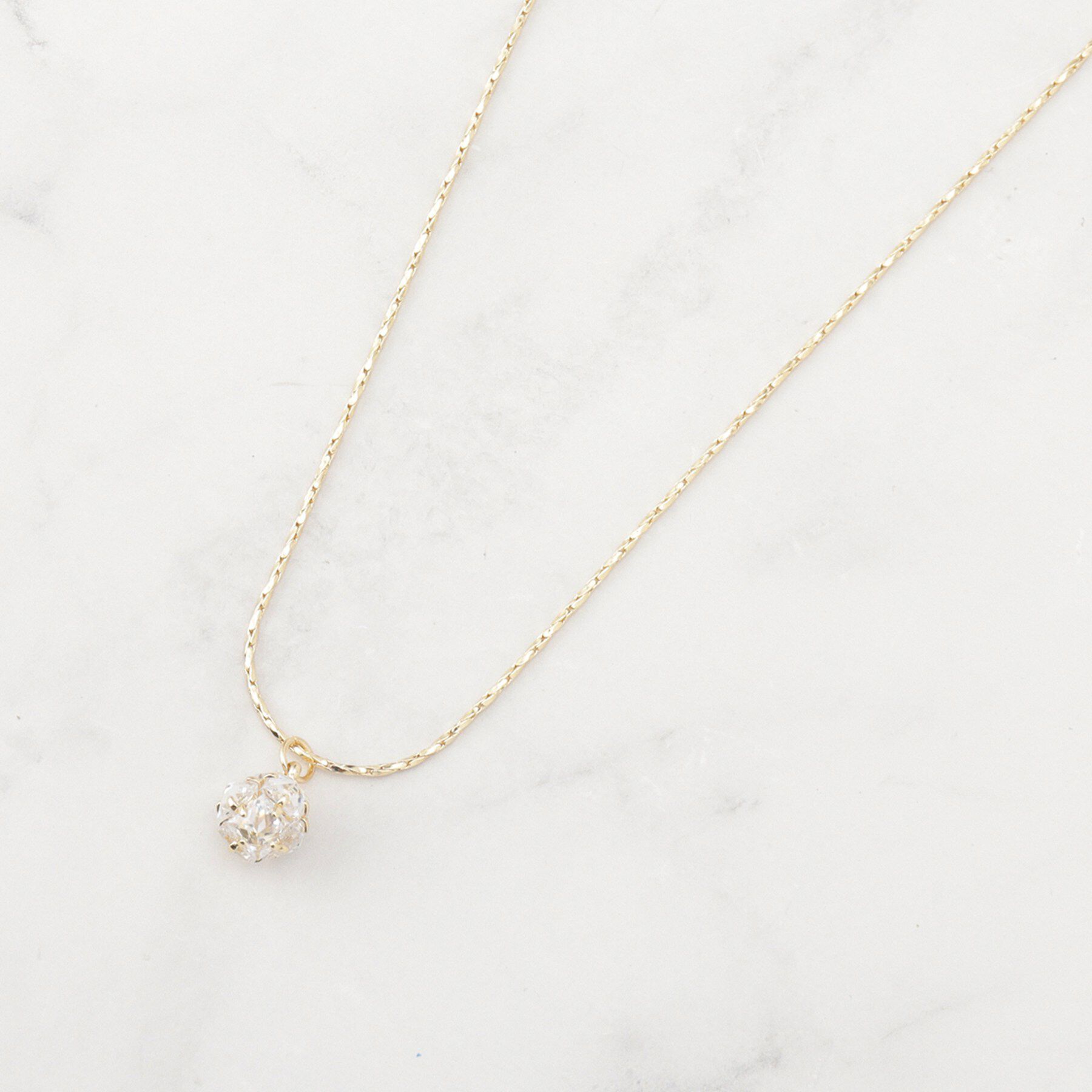 SHOO･LA･RUE「ジルコンボールネックレス」|ネックレス|