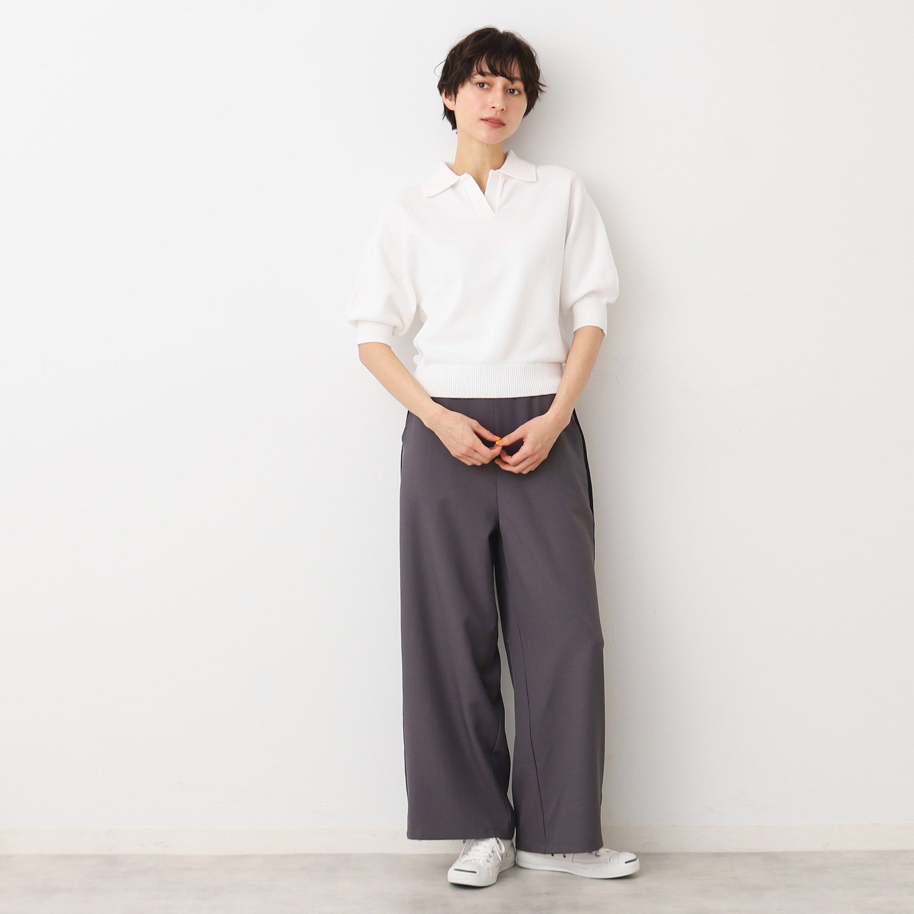 Dessin「【洗える】バルーンスリーブスキッパーニット」|ニット・セーター|