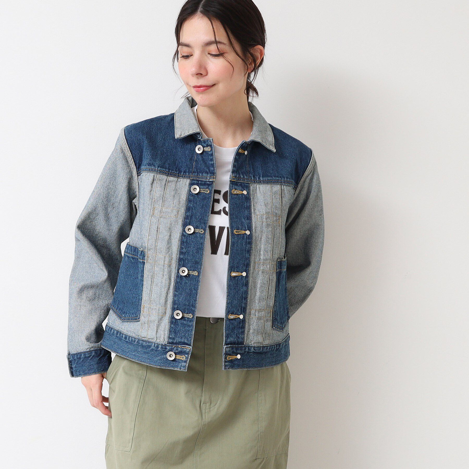 Dessin「【リバーシブル・ユニセックス】デニムジャケット」|デニムジャケット|ブルー(092)