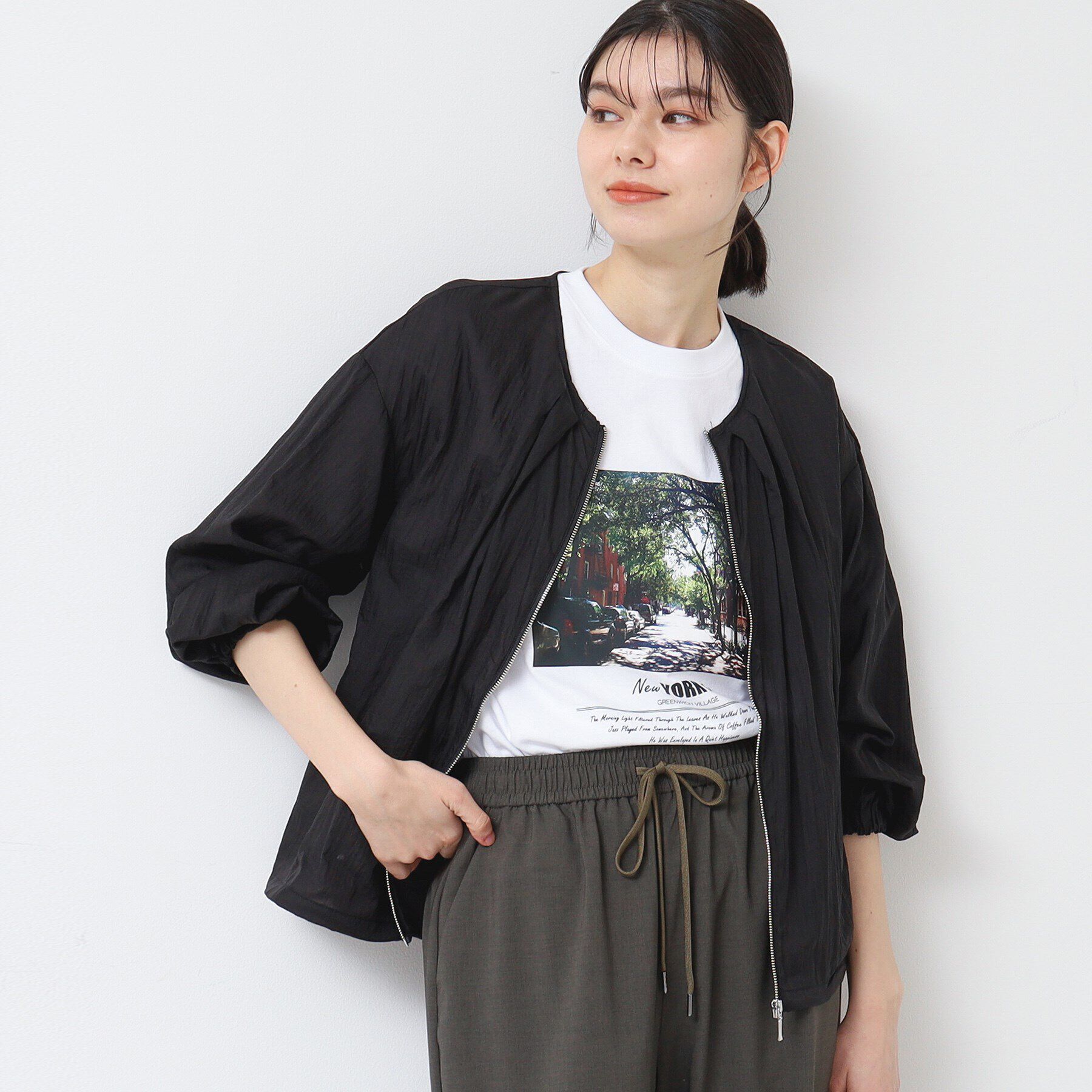 Dessin「【洗える】クルーネックブルゾン（S～L）」|ブルゾン・スタジャン|