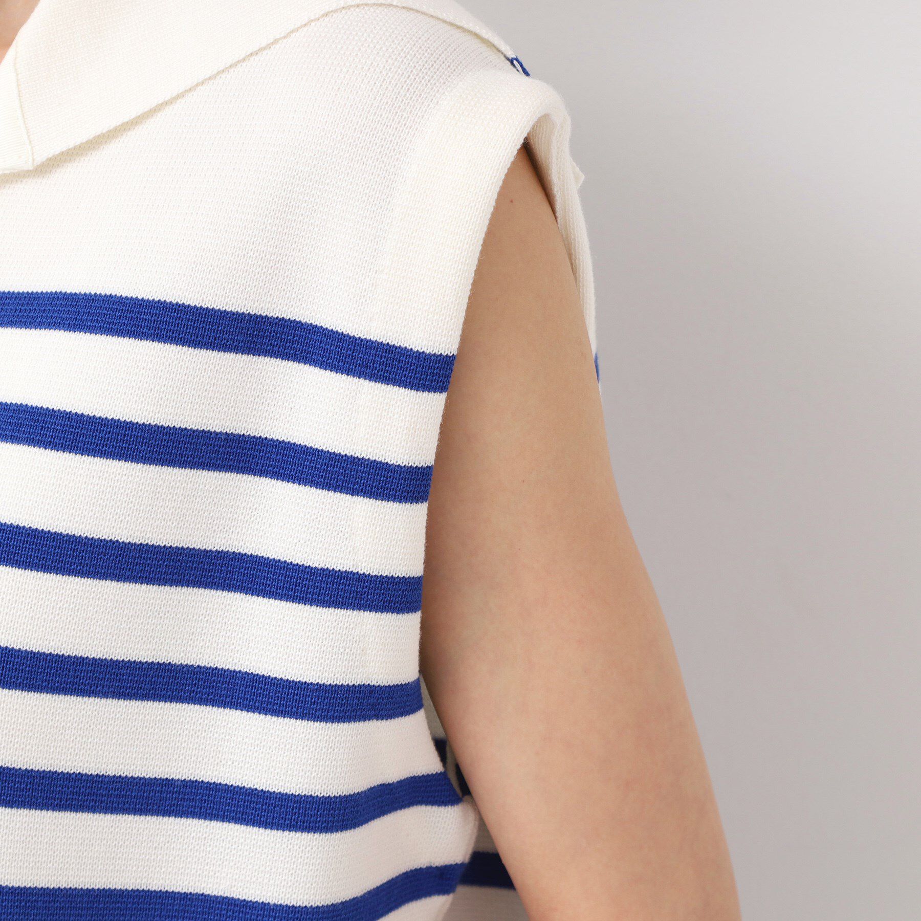 Dessin「【洗える】セーラーカラーボーダーニット」|ニット・セーター|