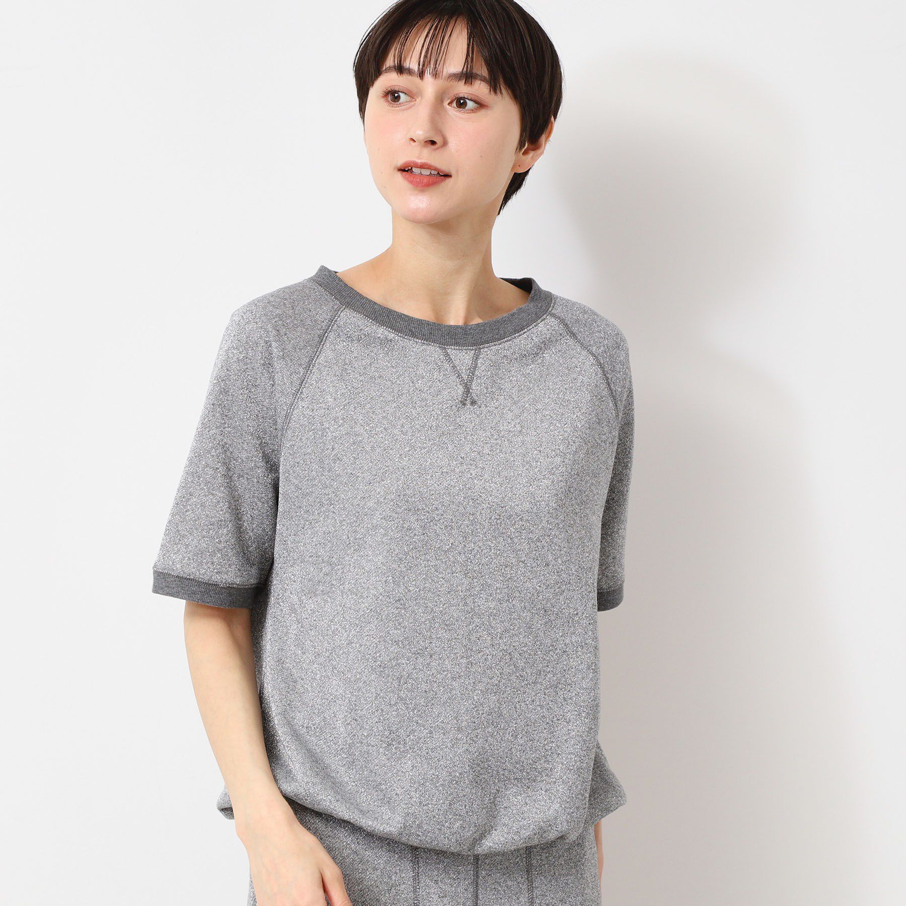 Dessin「【セットアップ可能・洗える】ラメ入り裏毛ジャージプルオーバー」|パーカー|