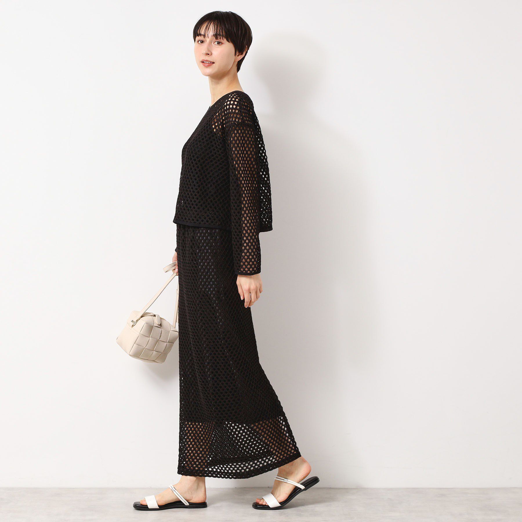 Dessin「【セットアップ可能・洗える】メッシュレーススカート」|スカート|