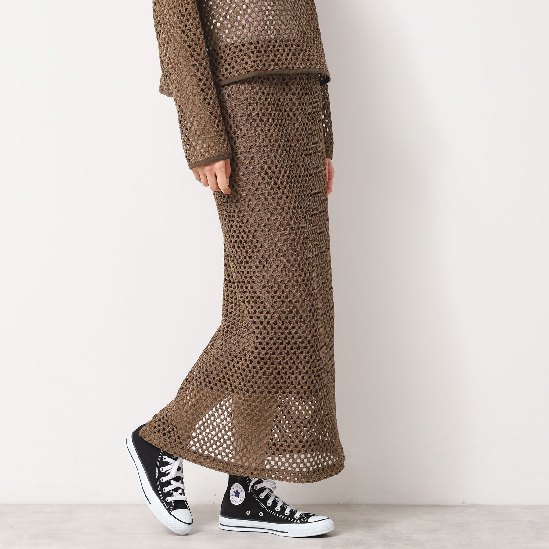 Dessin「【セットアップ可能・洗える】メッシュレーススカート」|スカート|