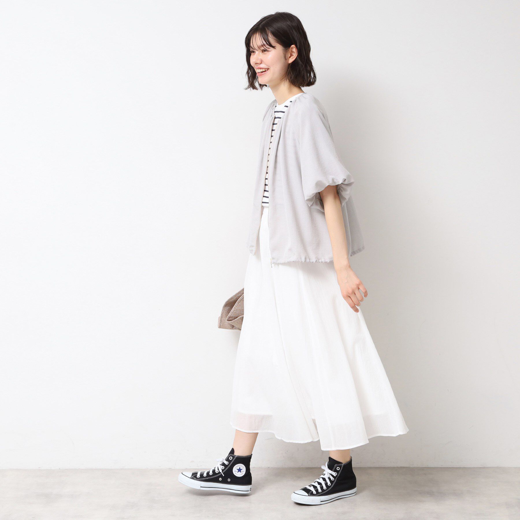 Dessin「【洗える】ドローコード付きバルーン袖ブルゾン」|ブルゾン・スタジャン|