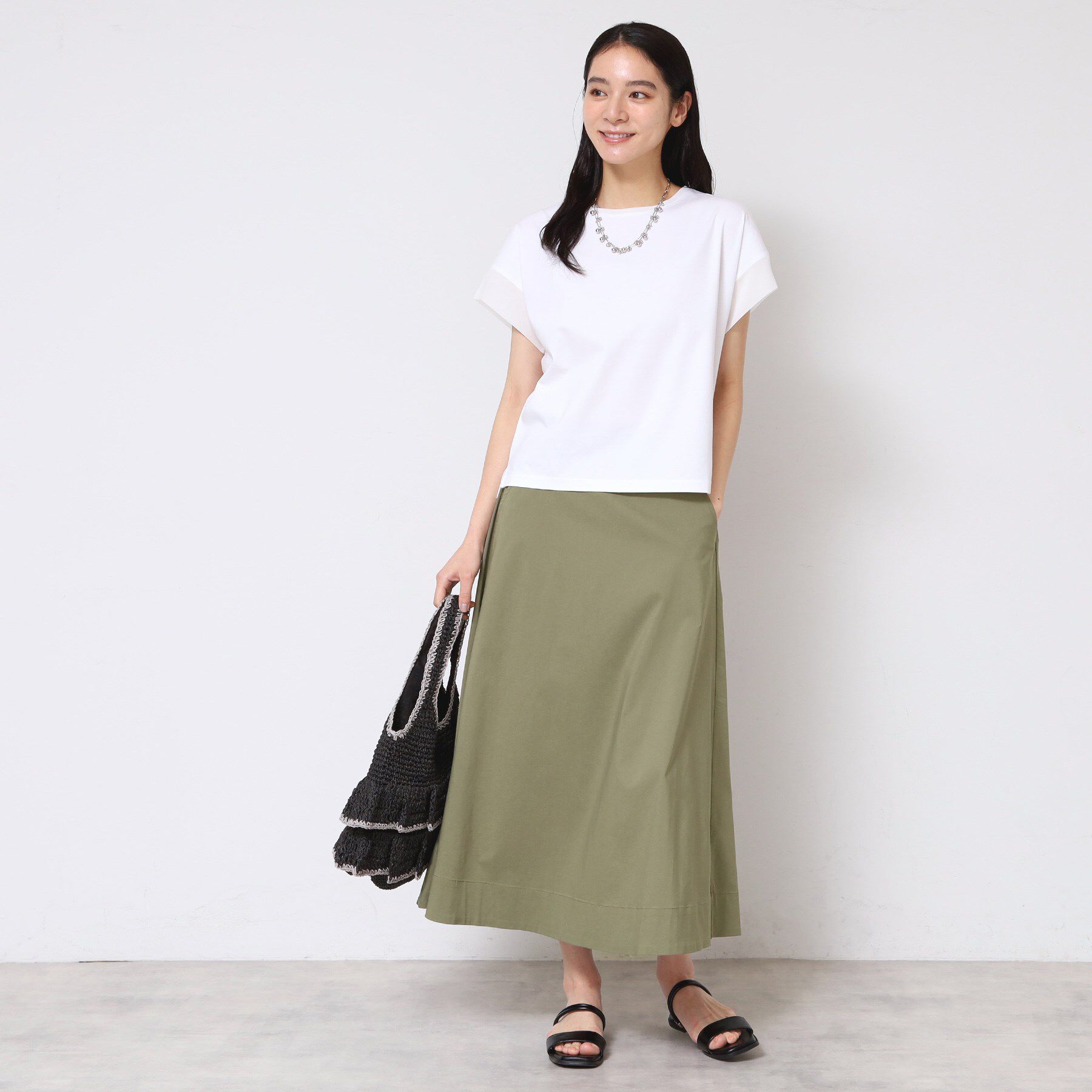 Dessin「【洗える】Aラインストレッチスカート」|スカート|