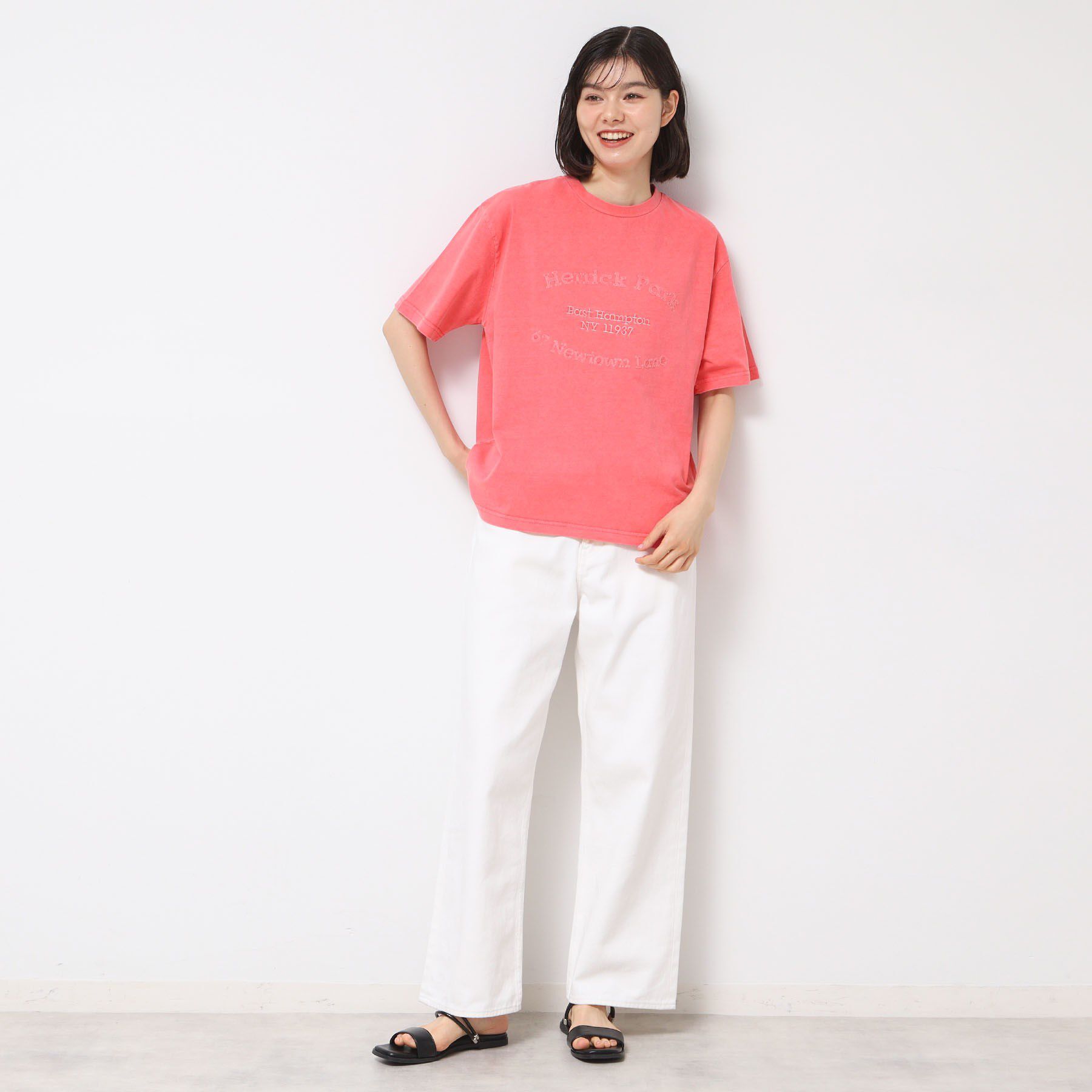 Dessin「【ユニセックス・洗える】ピグメントロゴTシャツ」|Tシャツ・カットソー|