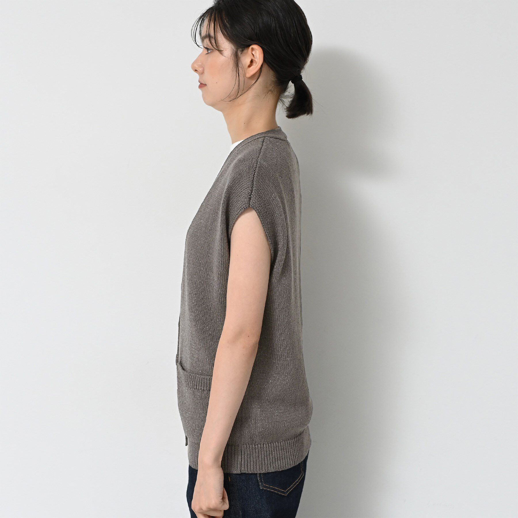 Dessin「【洗える】フレンチスリーブニットベスト」|ベスト・ジレ|