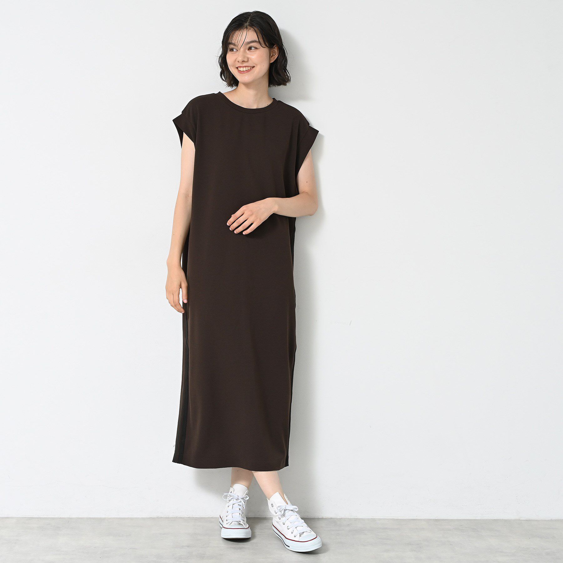 Dessin「【洗える】カットジョーゼットラインワンピース」|ワンピース|