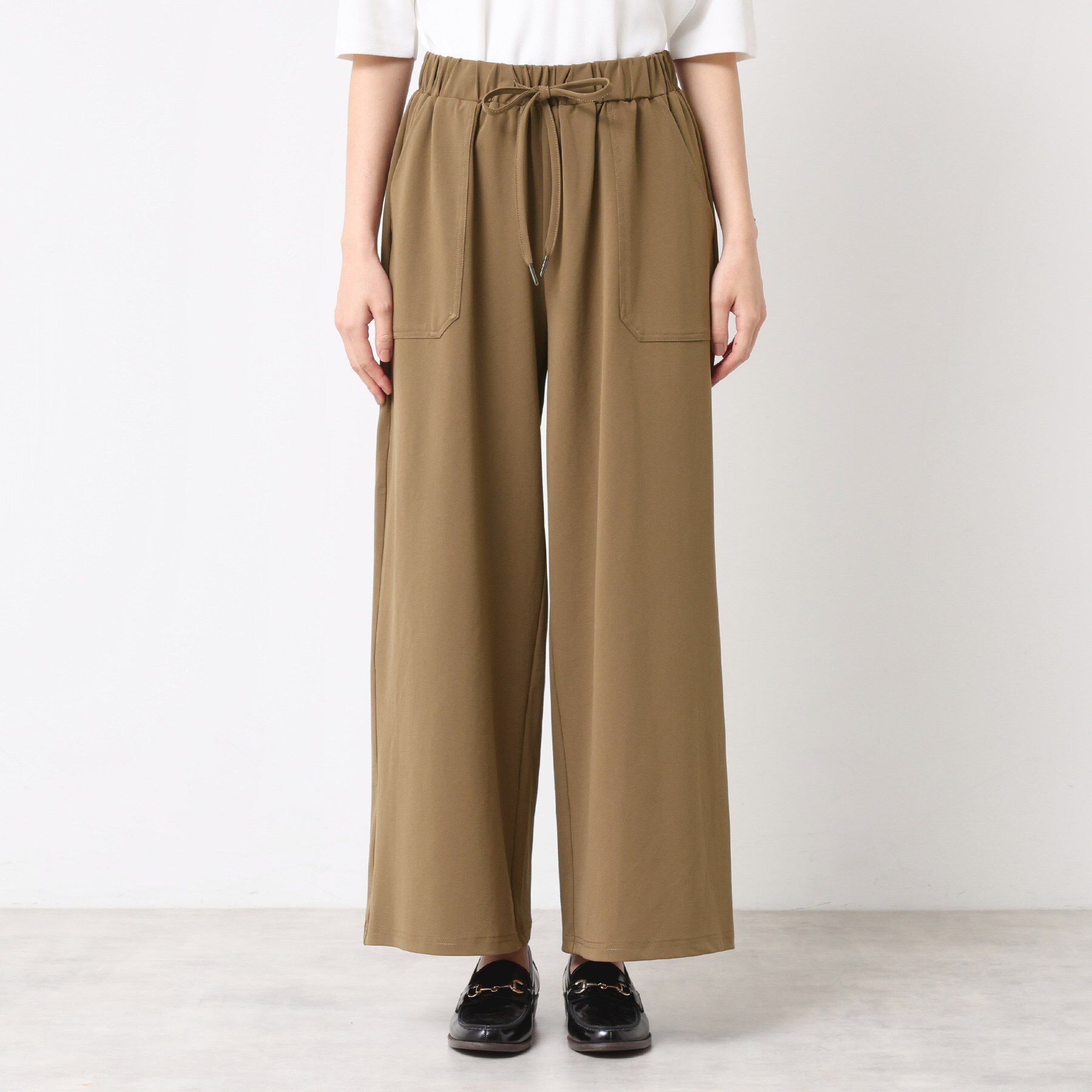 Dessin「【ウエストゴム・洗える】ストレッチワイドパンツ」|その他|