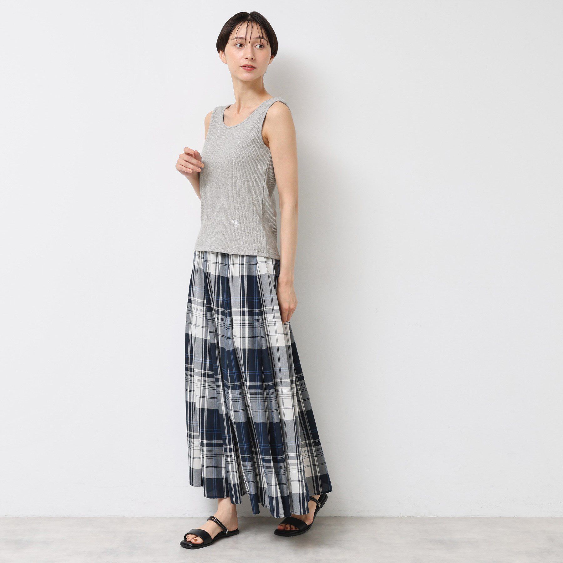 Dessin「【2WAY・洗える】リブタンクトップ」|キャミソール|