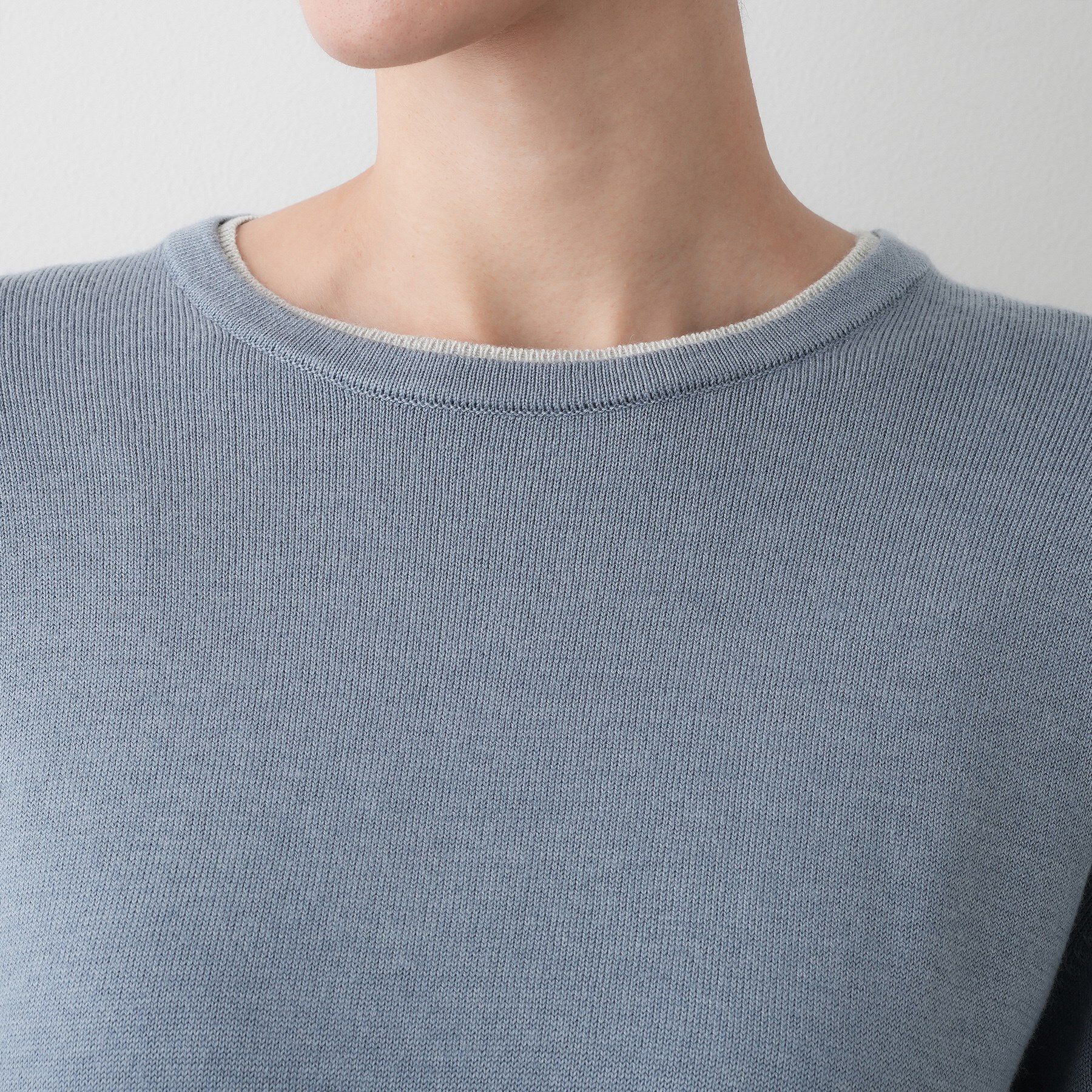 Dessin「【ユニセックス/洗える】バイカラーニット」|ニット・セーター|