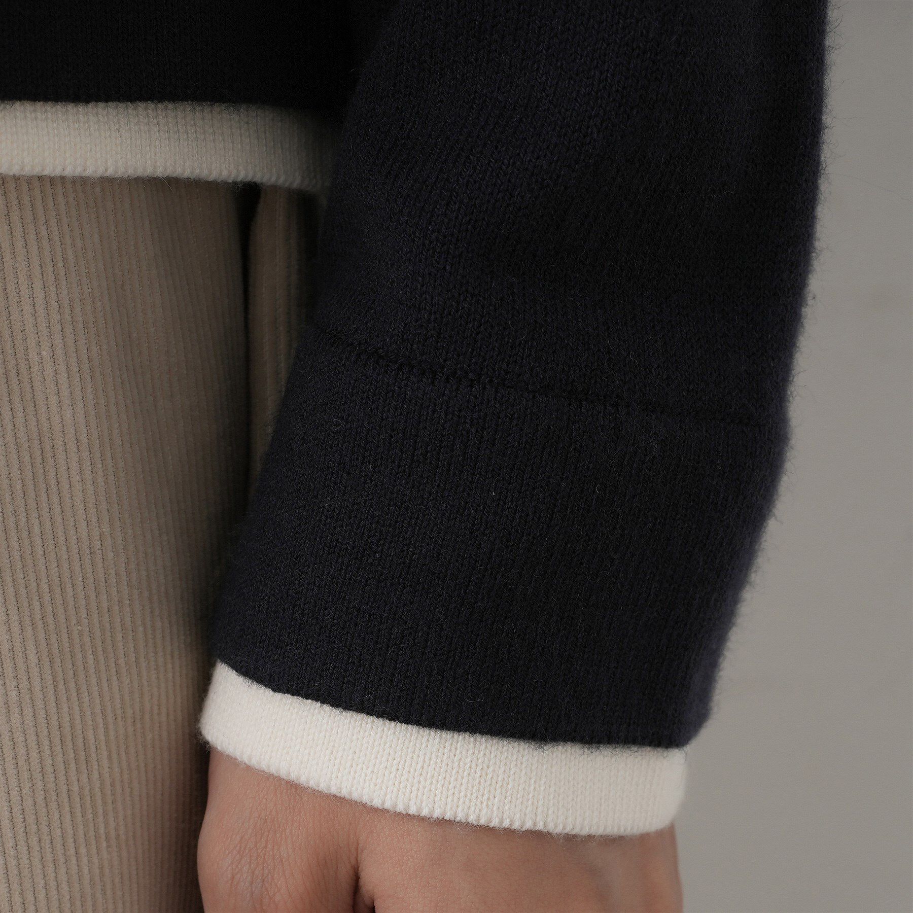 Dessin「【ユニセックス/洗える】バイカラーニット」|ニット・セーター|