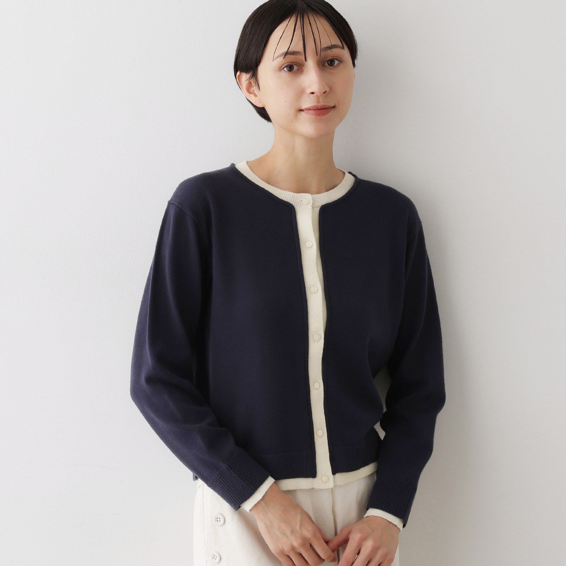 Dessin「【洗える】バイカラーカーディガン」|カーディガン|