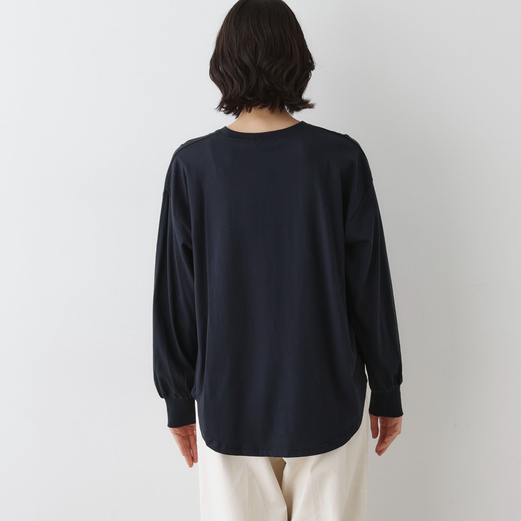 Dessin「【洗える】メッセージロゴロングスリーブTシャツ」|Tシャツ・カットソー|