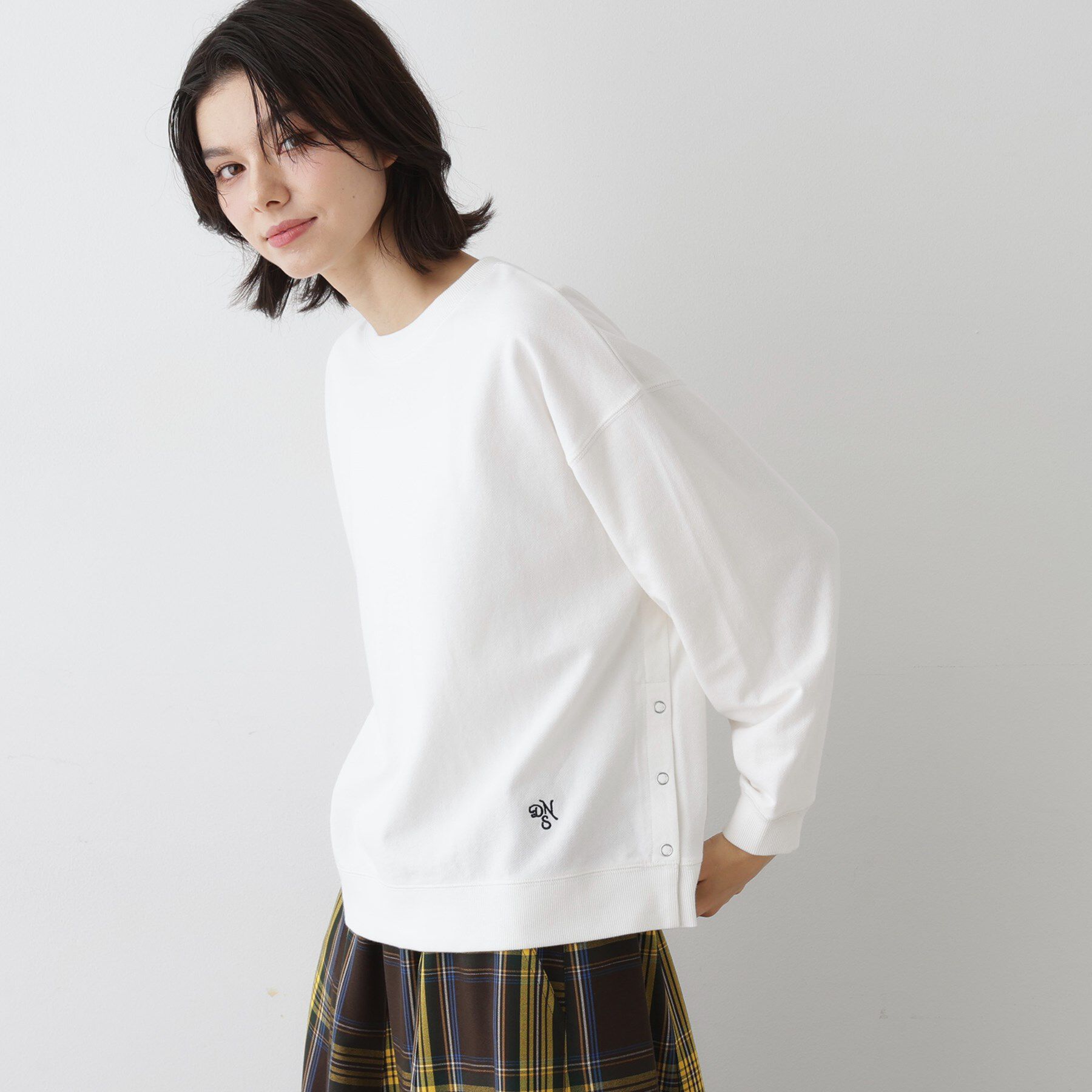 Dessin「【洗える】サイドスナップカットソー」|Tシャツ・カットソー|