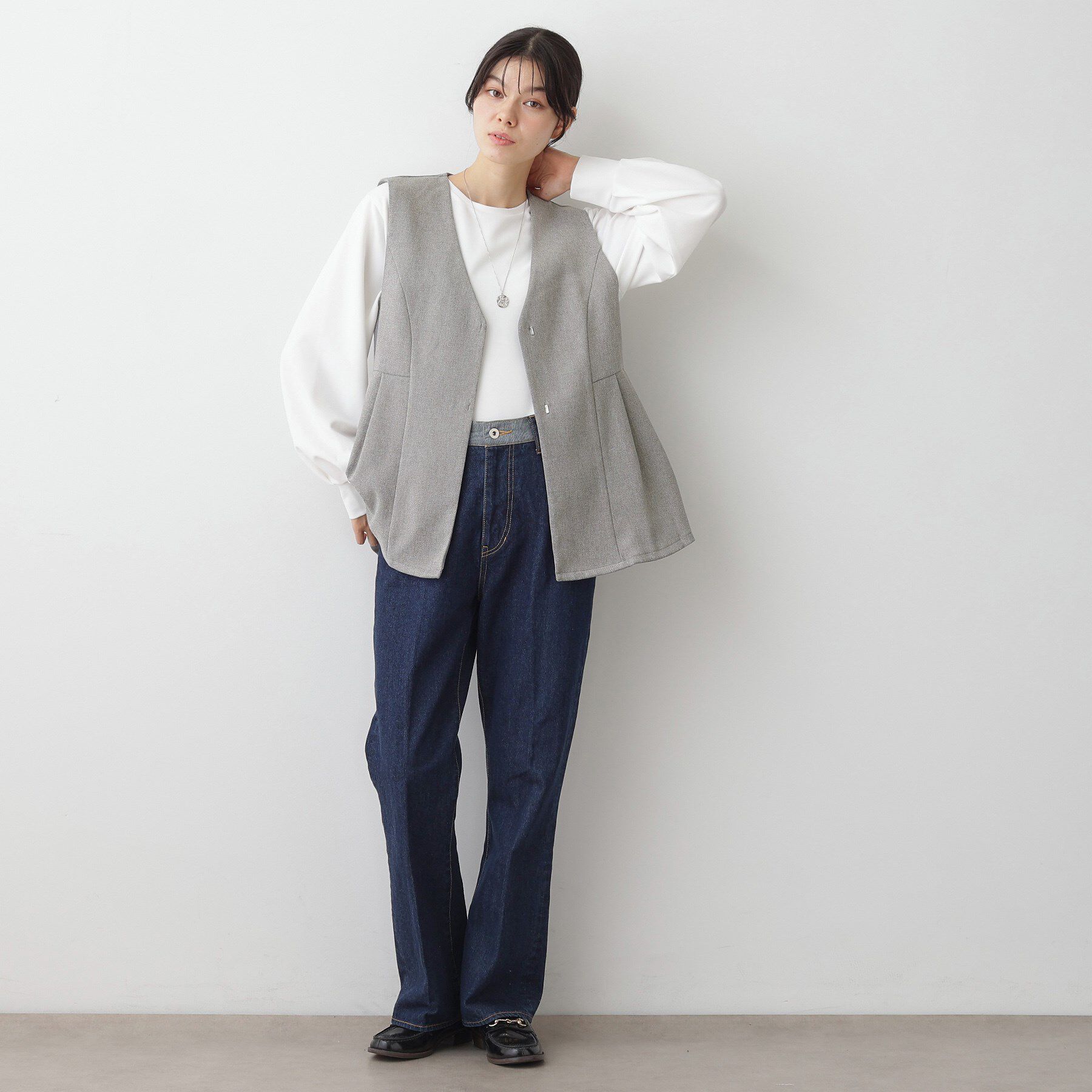 Dessin「【2点セット/ウエストゴム/洗える】ツイストクロスセットアップ」|スーツ|