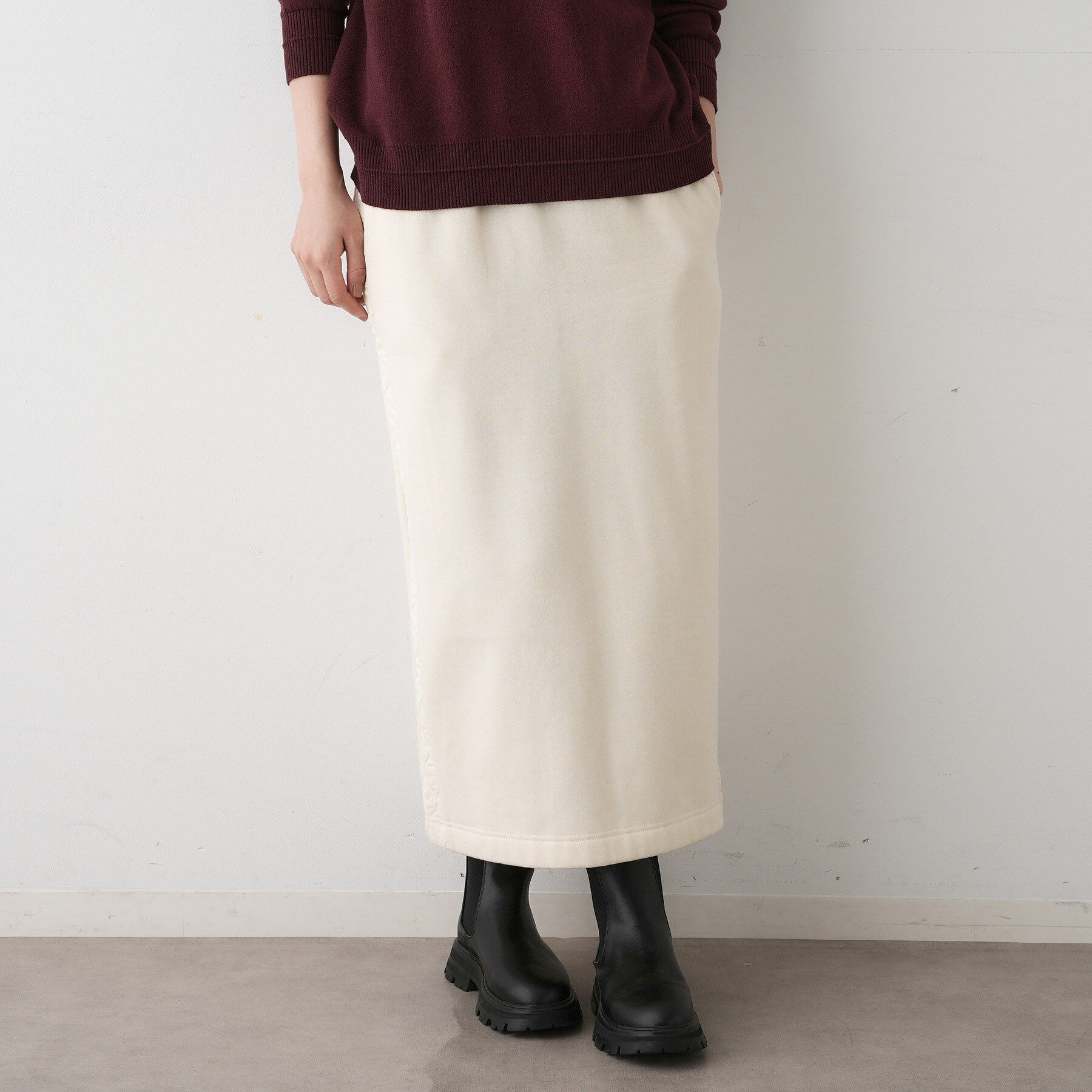 Dessin「【セットアップ可/ウエストゴム】裏毛Iラインスカート」|スカート|