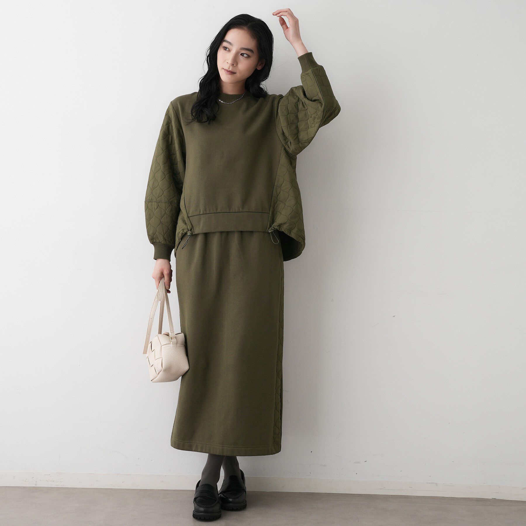 Dessin「【セットアップ可/ウエストゴム】裏毛Iラインスカート」|スカート|