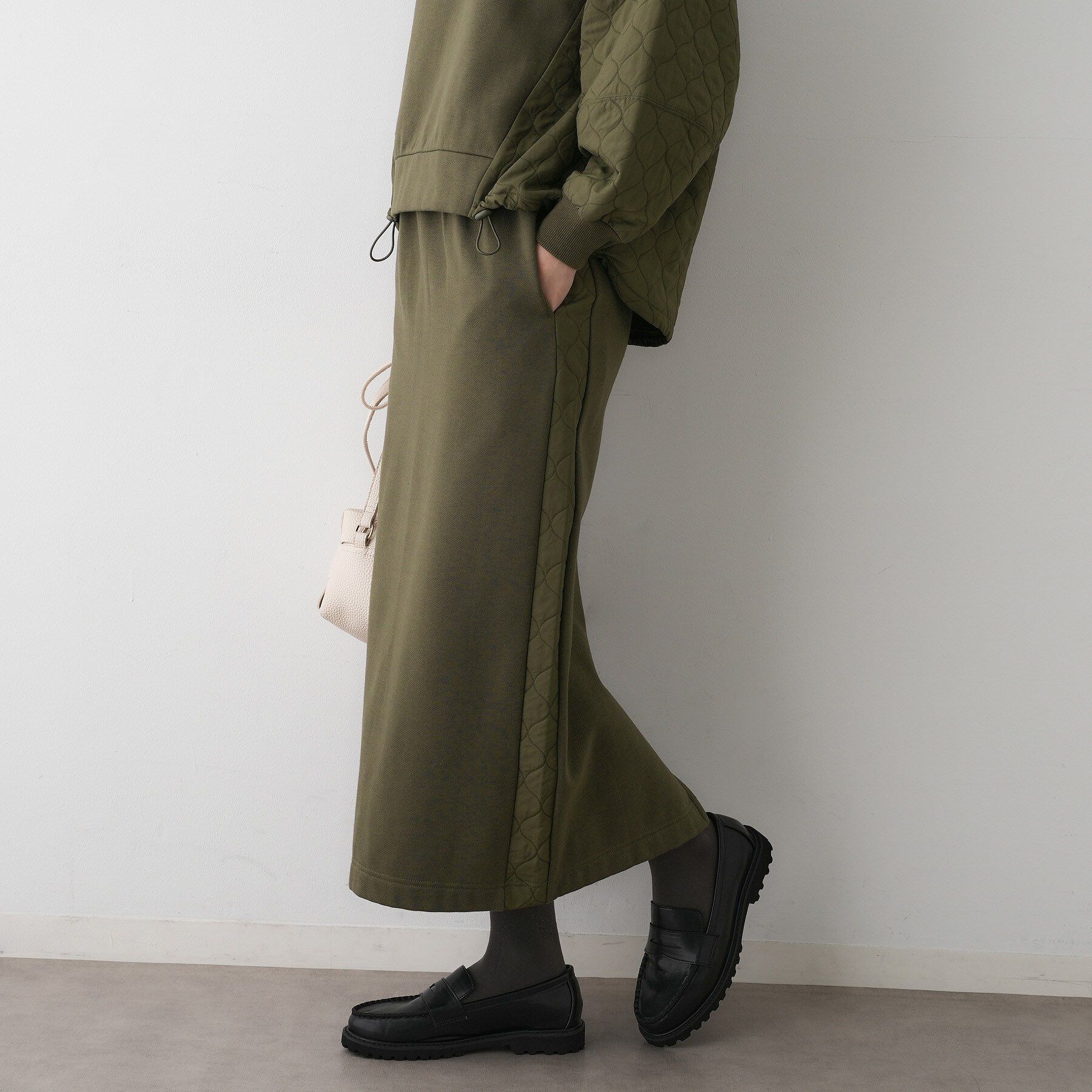 Dessin「【セットアップ可/ウエストゴム】裏毛Iラインスカート」|スカート|