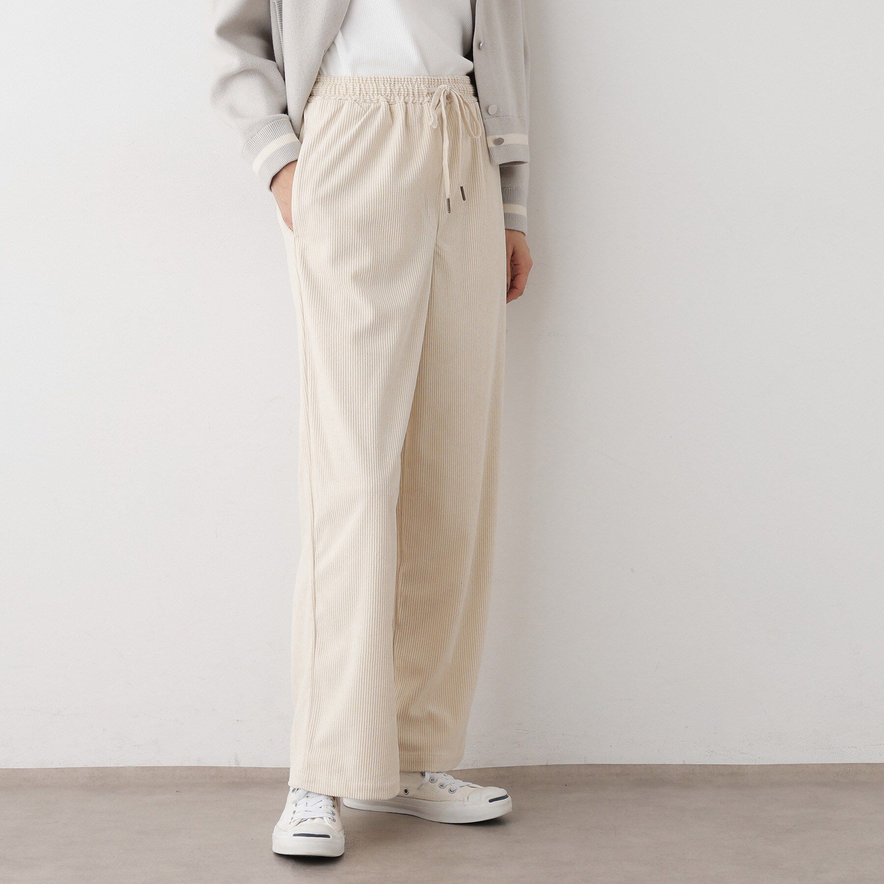 Dessin「【ウエストゴム・洗える】ソフトコーデュロイイージーパンツ」|その他|