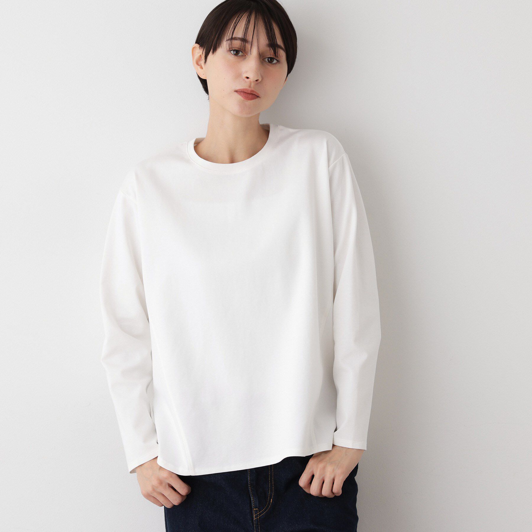 Dessin「【美シルエット/洗える】切替カットソー」|Tシャツ・カットソー|